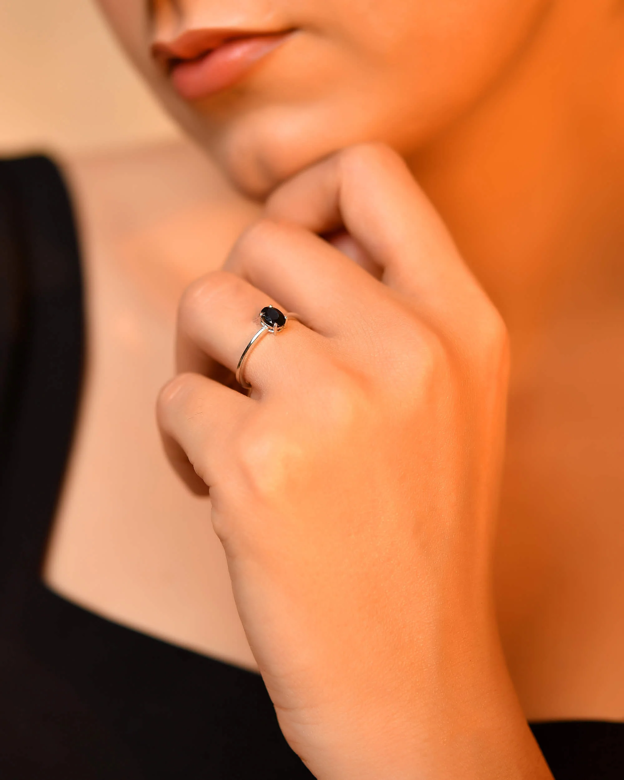 BLACK ONYX silver ring - Image 3