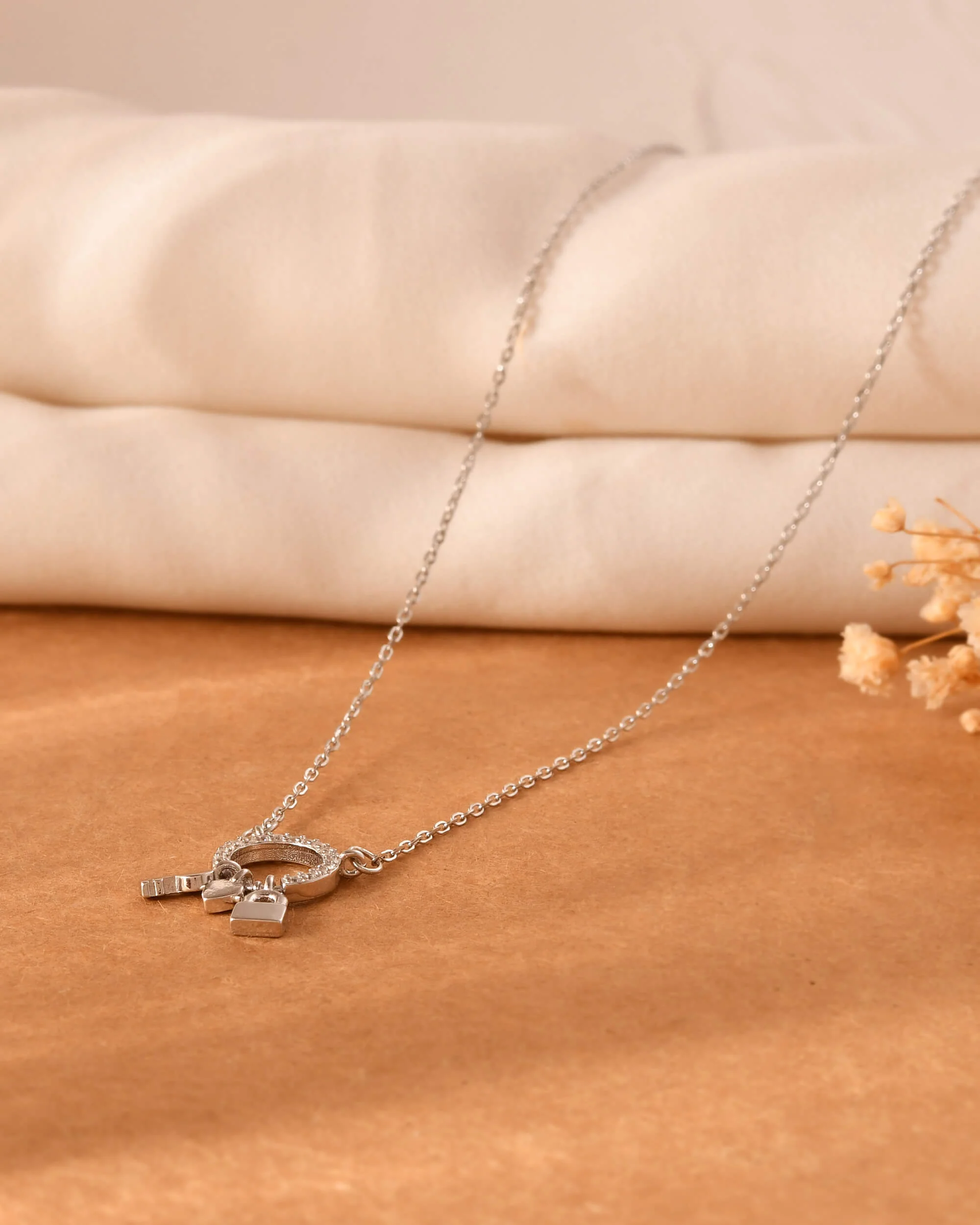 Circle Lock Charm Pendant - Image 3