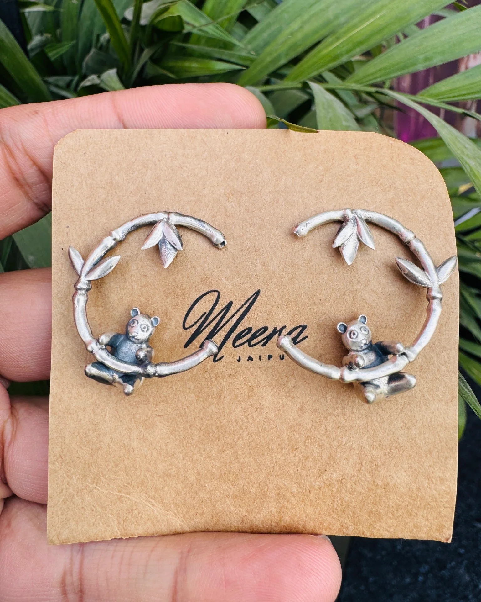 Cute Panda silver earrings - Image 5