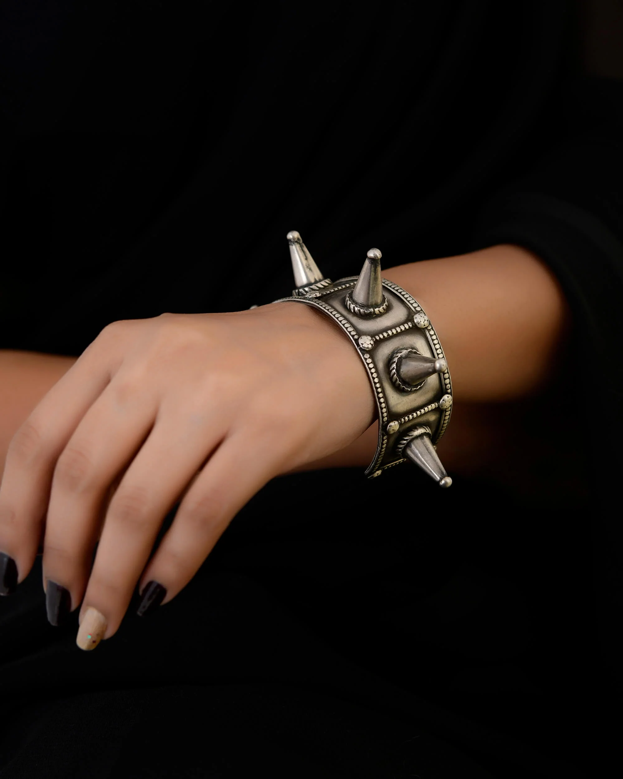 Damini Silver Bangle Cuff - Image 2