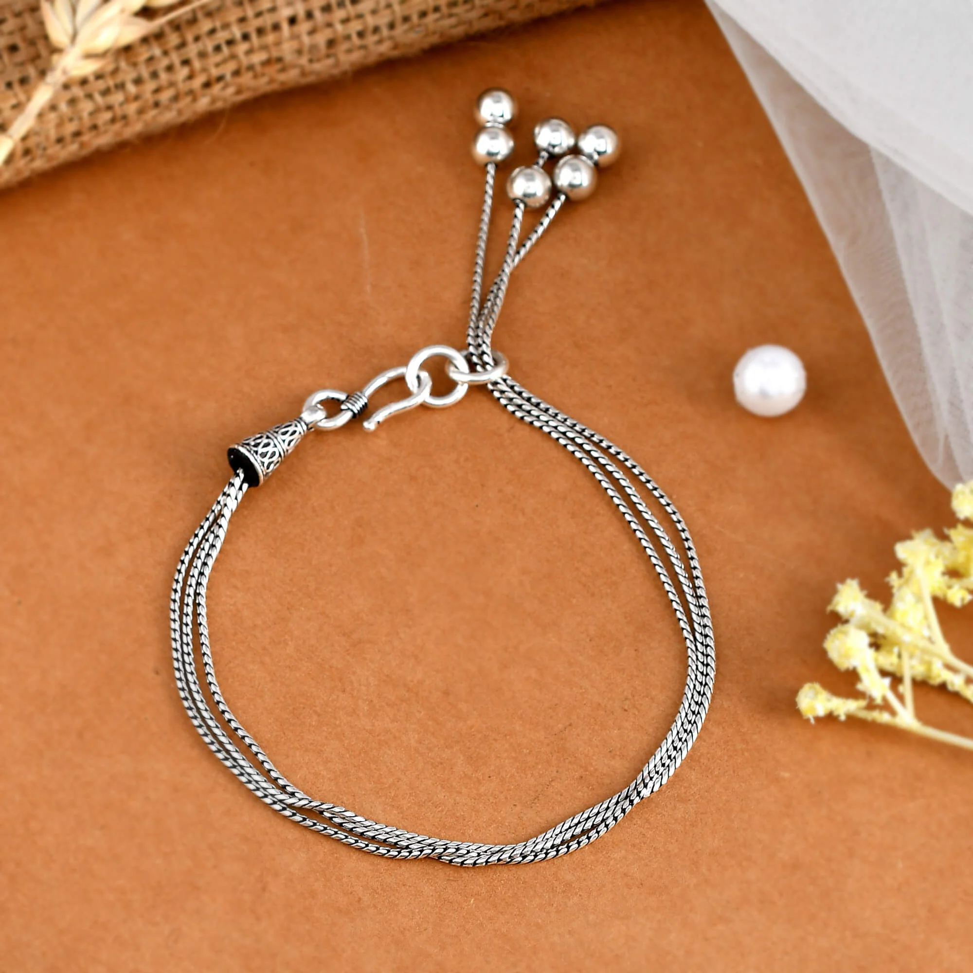 Dhriti Silver Anklets - Image 2