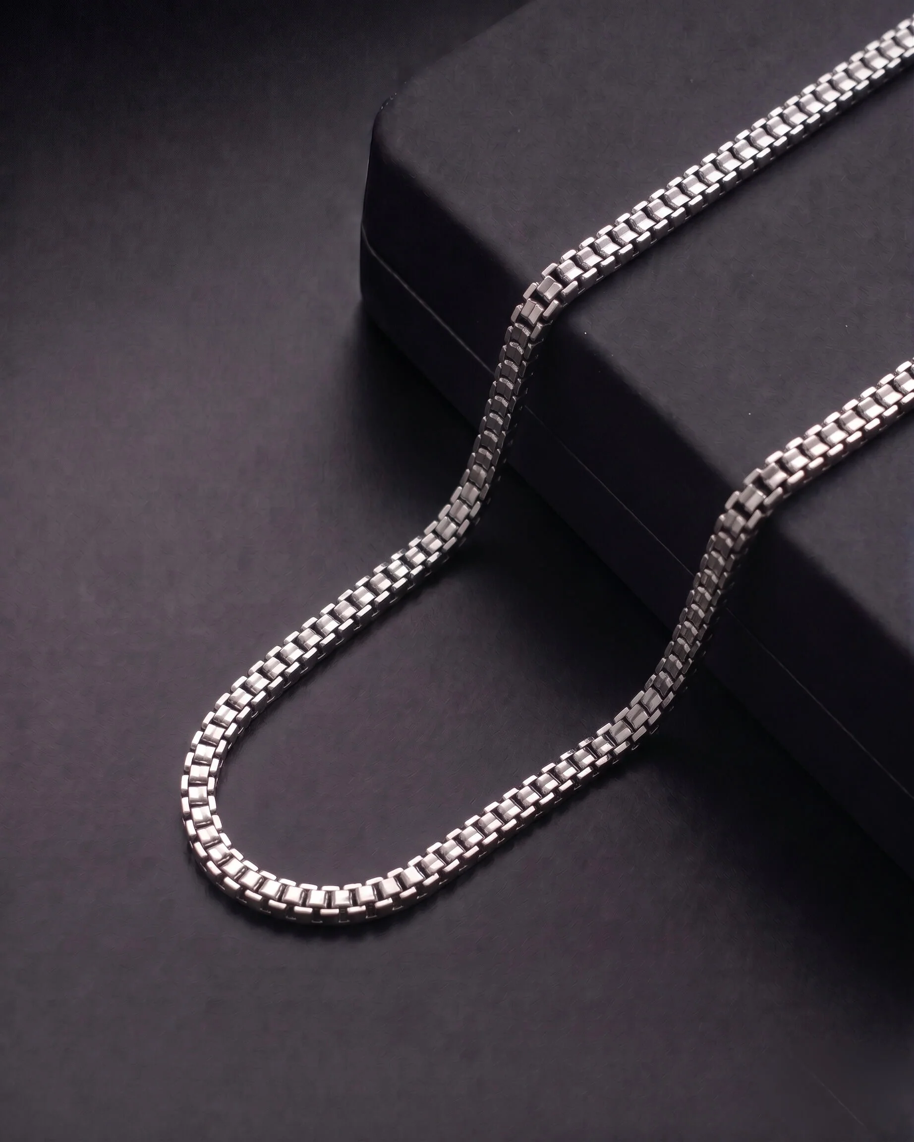 Double Box Silver Chain