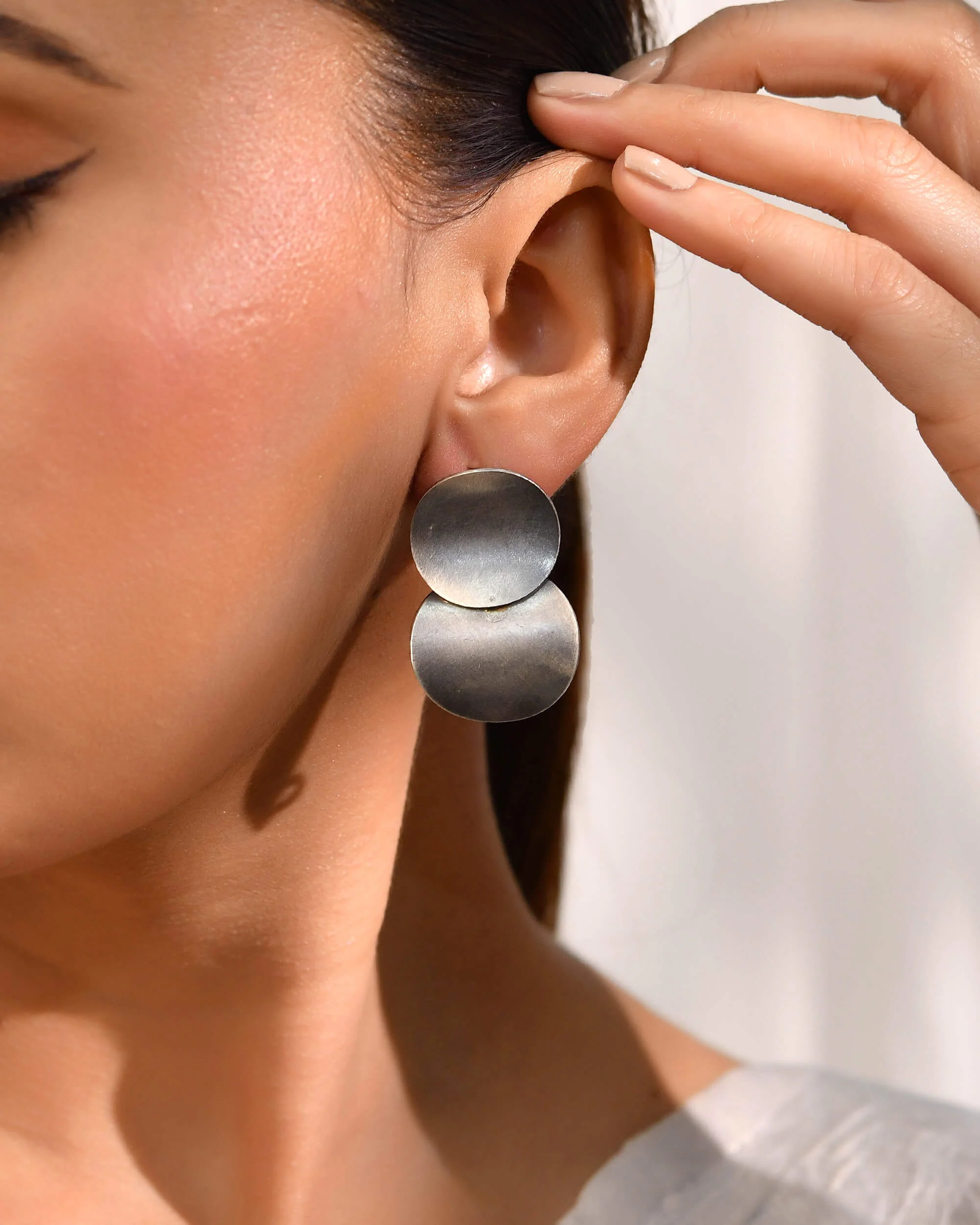 Dual SIlver Earrings