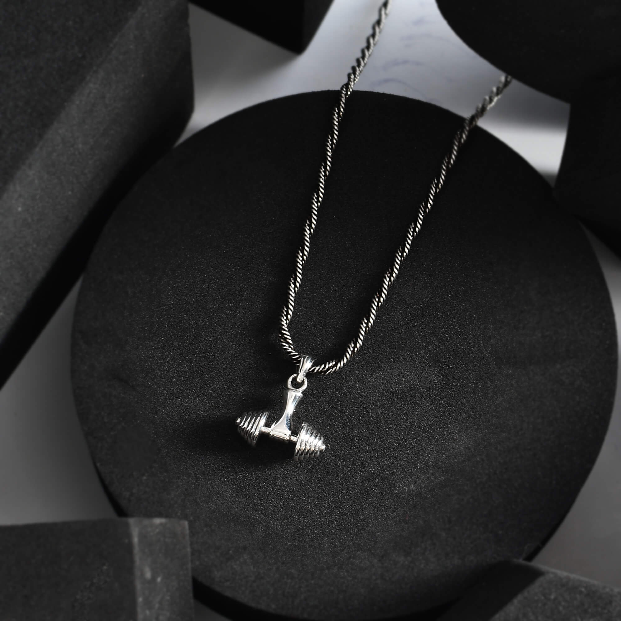 Dumbell Silver Pendant - Image 3