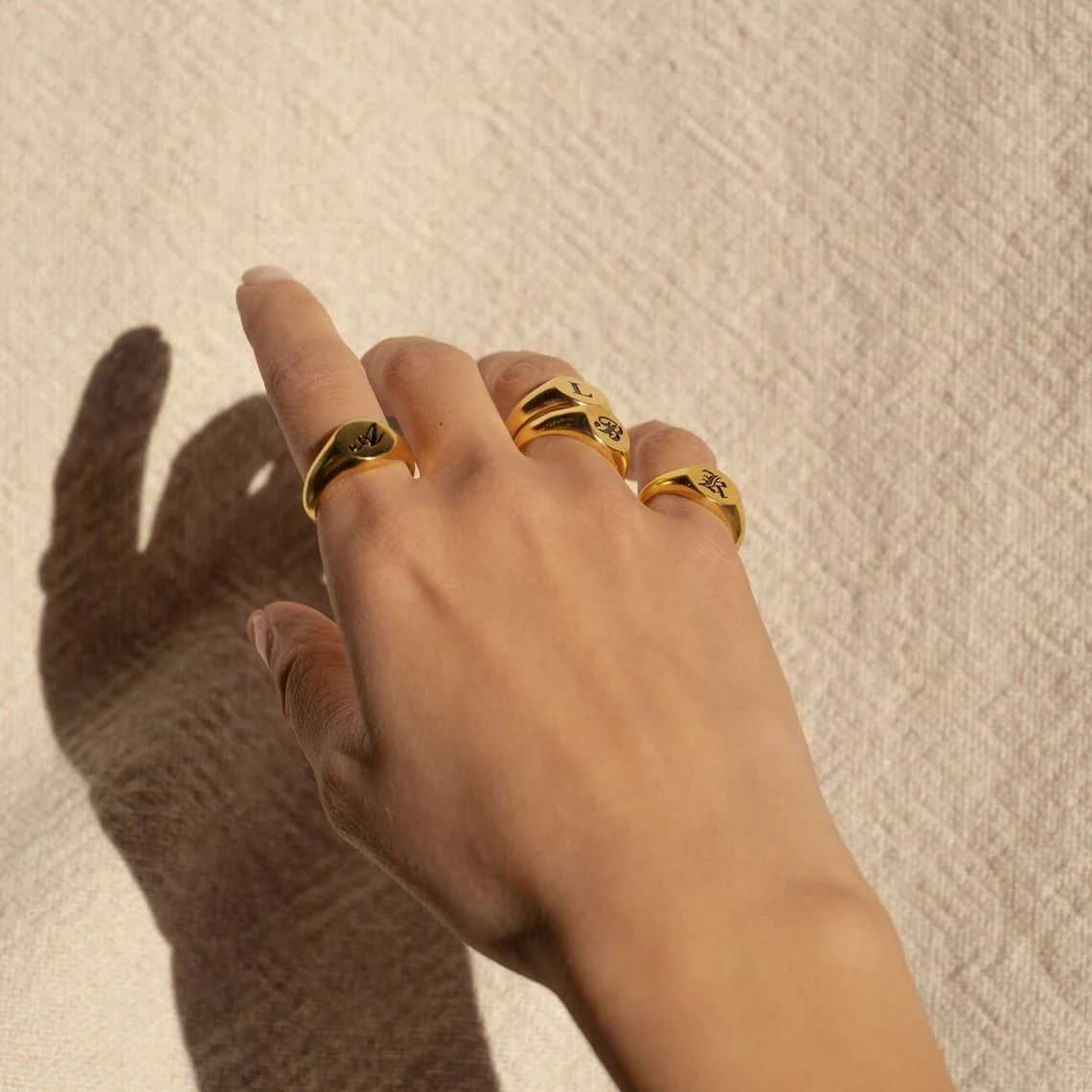 Engraved Initial Ring - Image 6