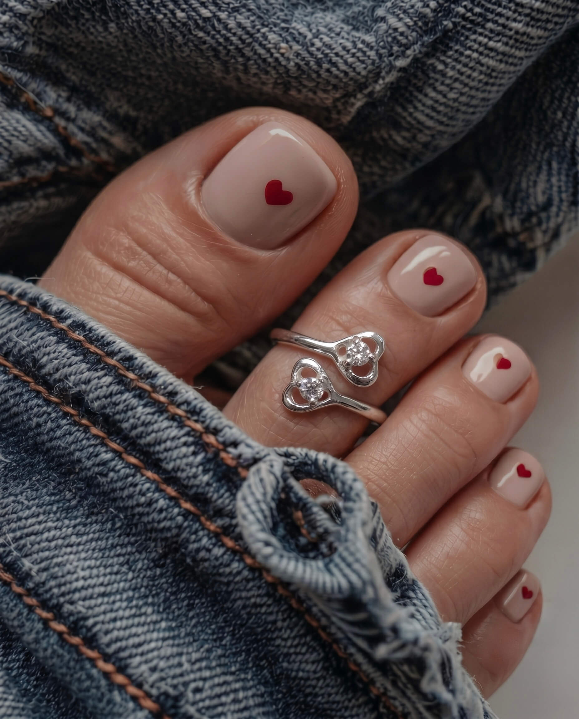 Eternal Hearts Toe Ring - Image 2