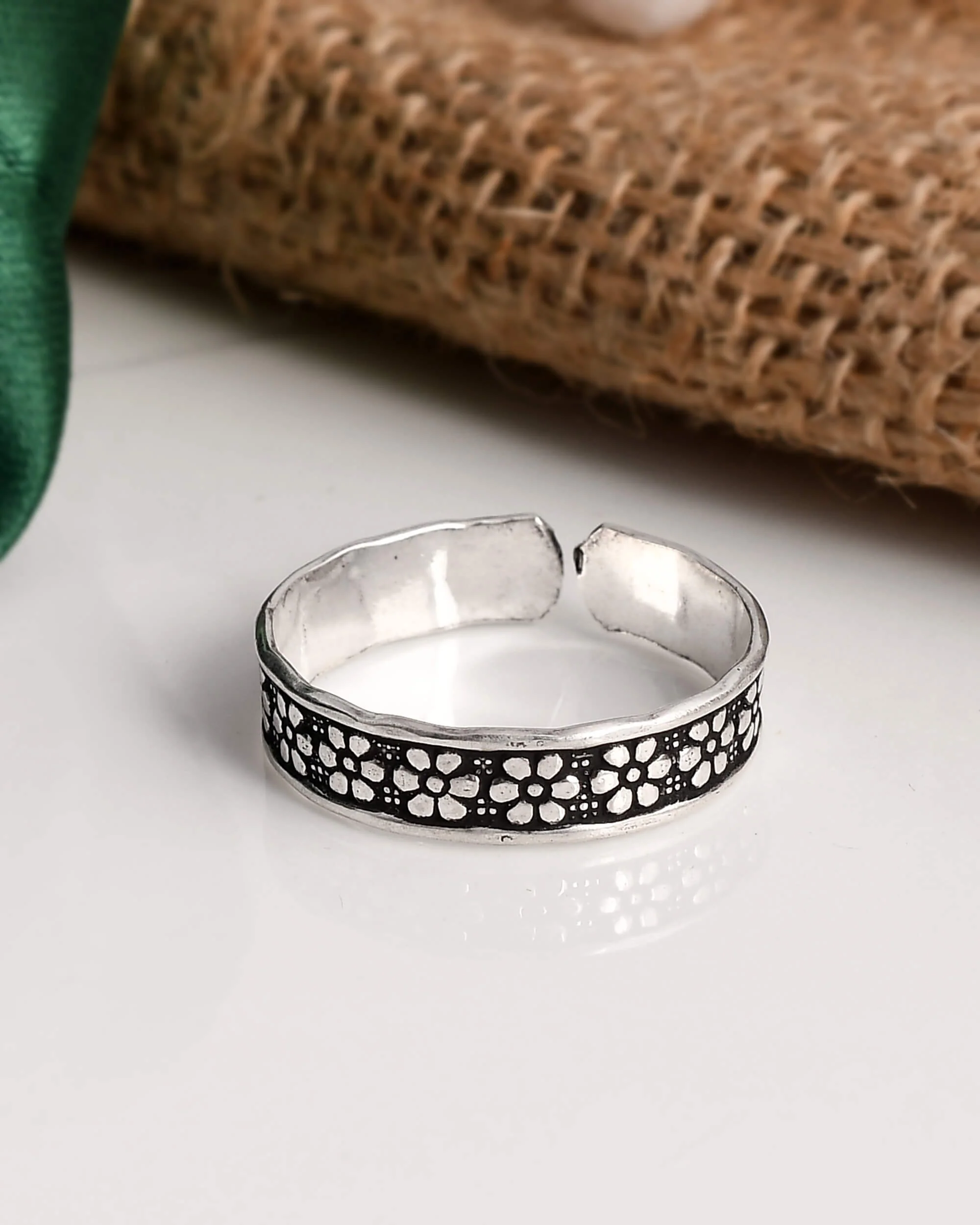 Flower silver Thumb ring - Image 4