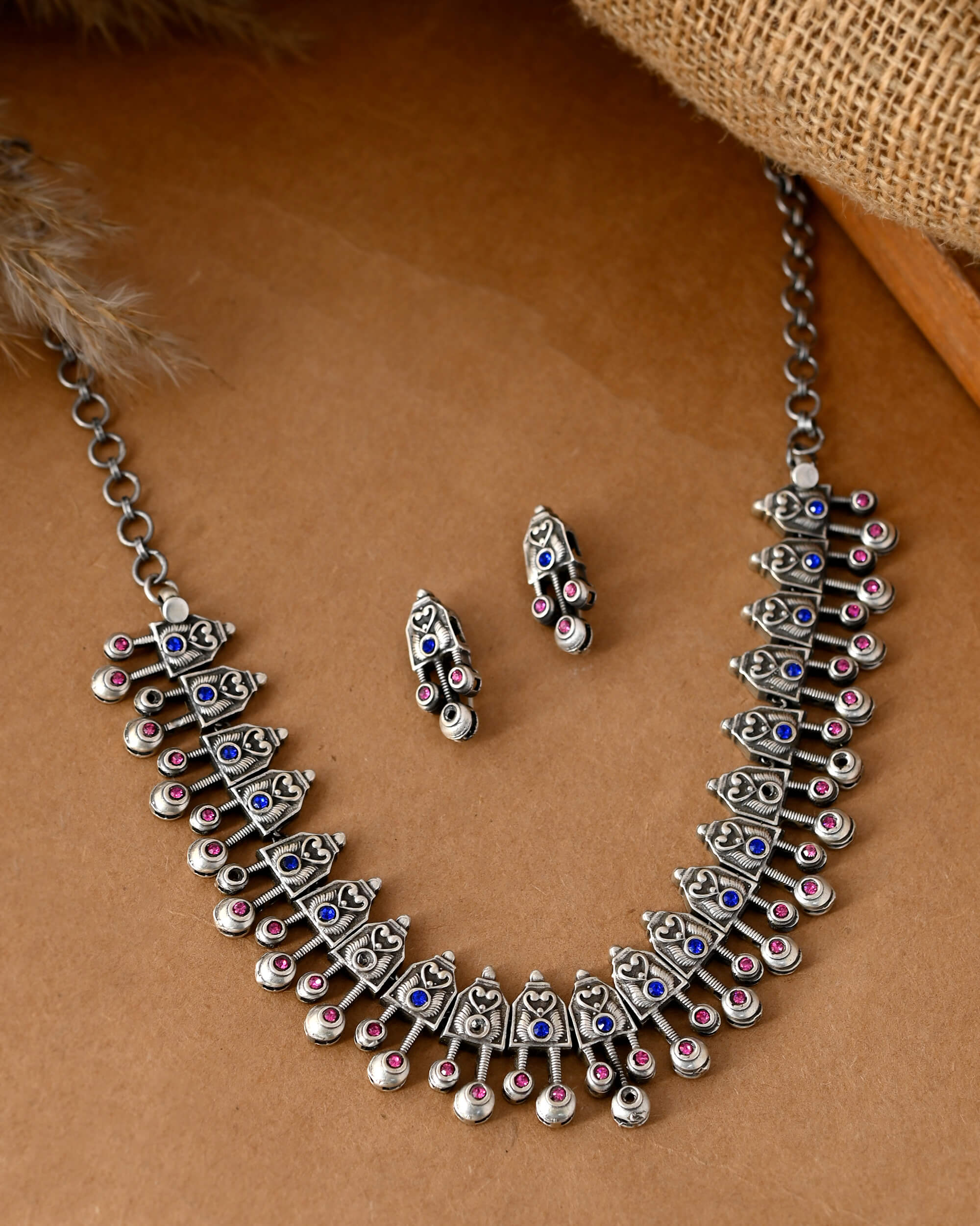 Gauri Silver Necklace