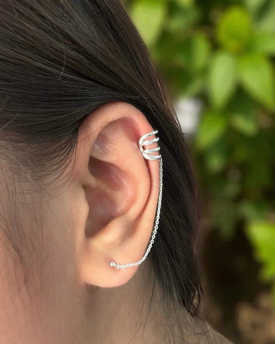 Helix Silver Earrings Cuff