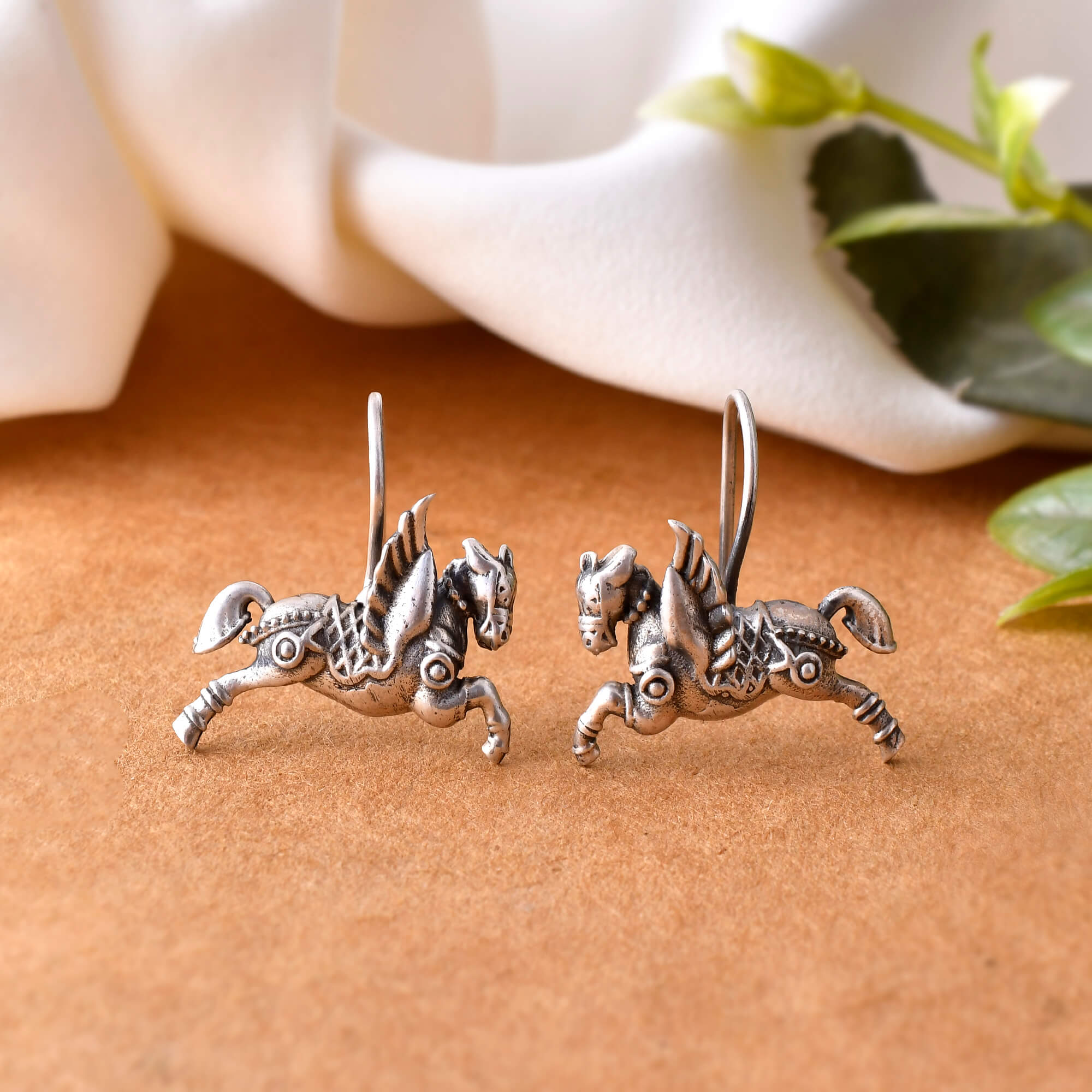 Horse Silver Earrings