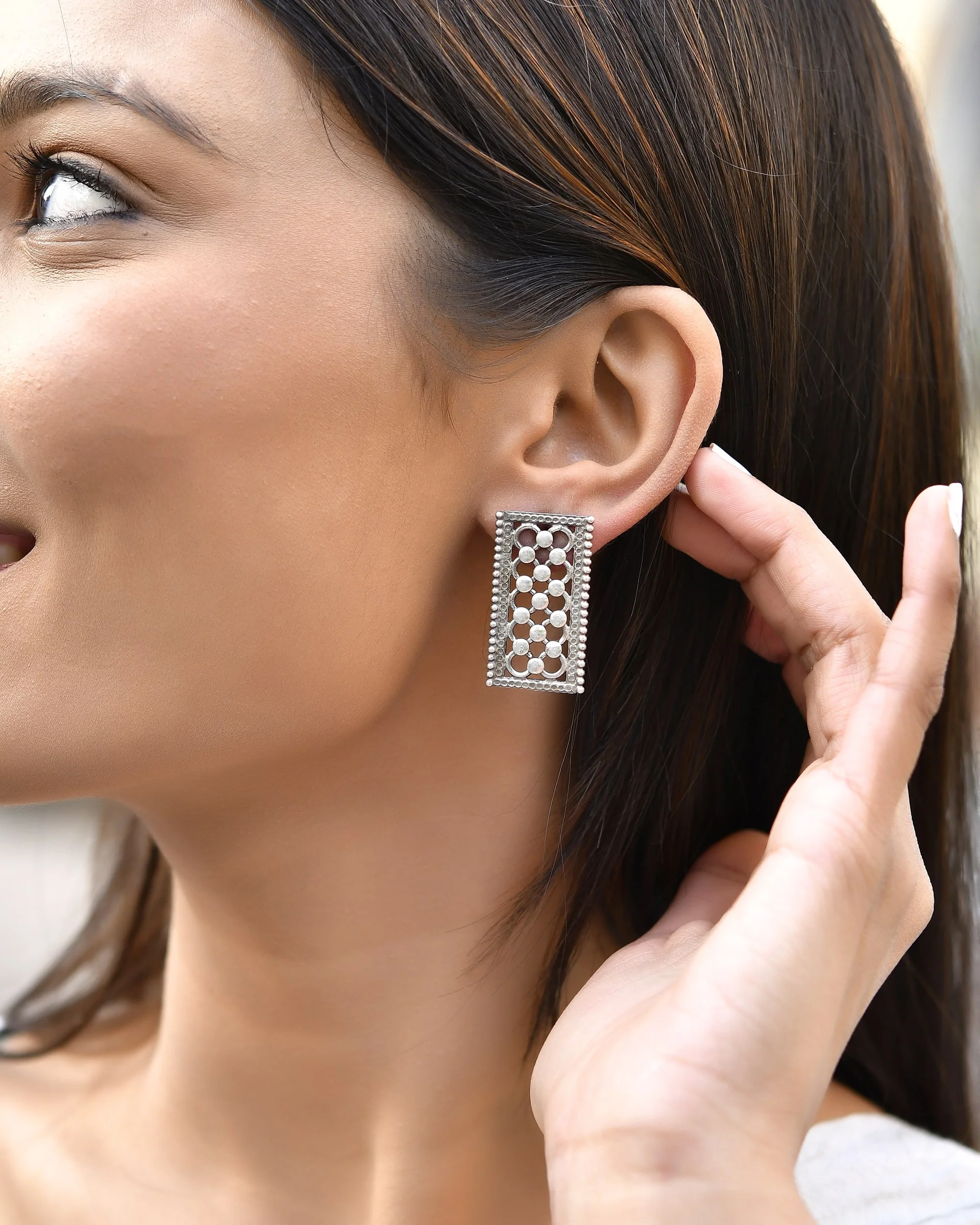 Jaal Silver Earrings - Image 2
