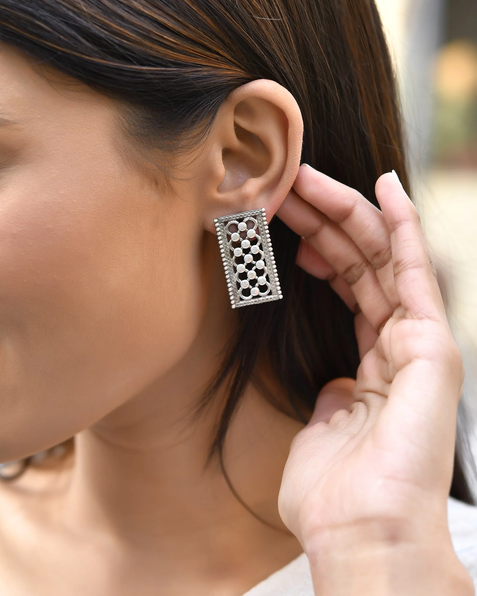 Jaal Silver Earrings - Image 3