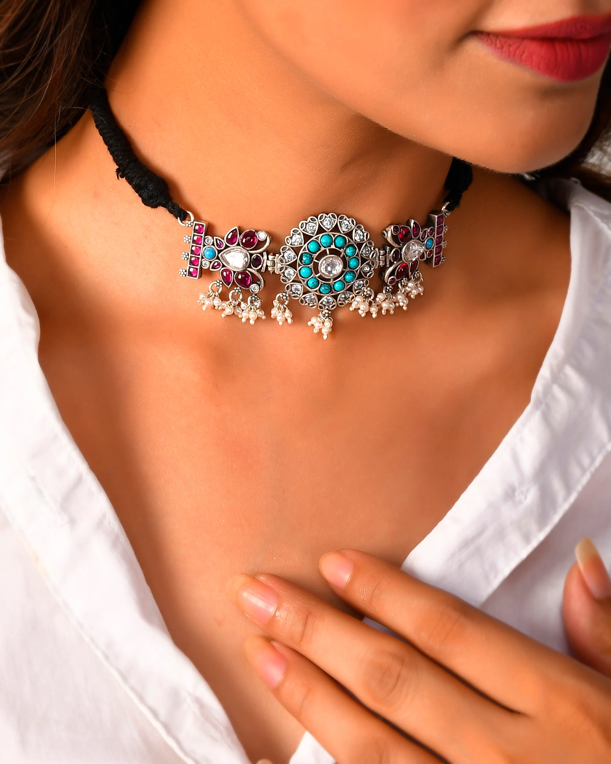 Jini silver choker necklace - Image 3