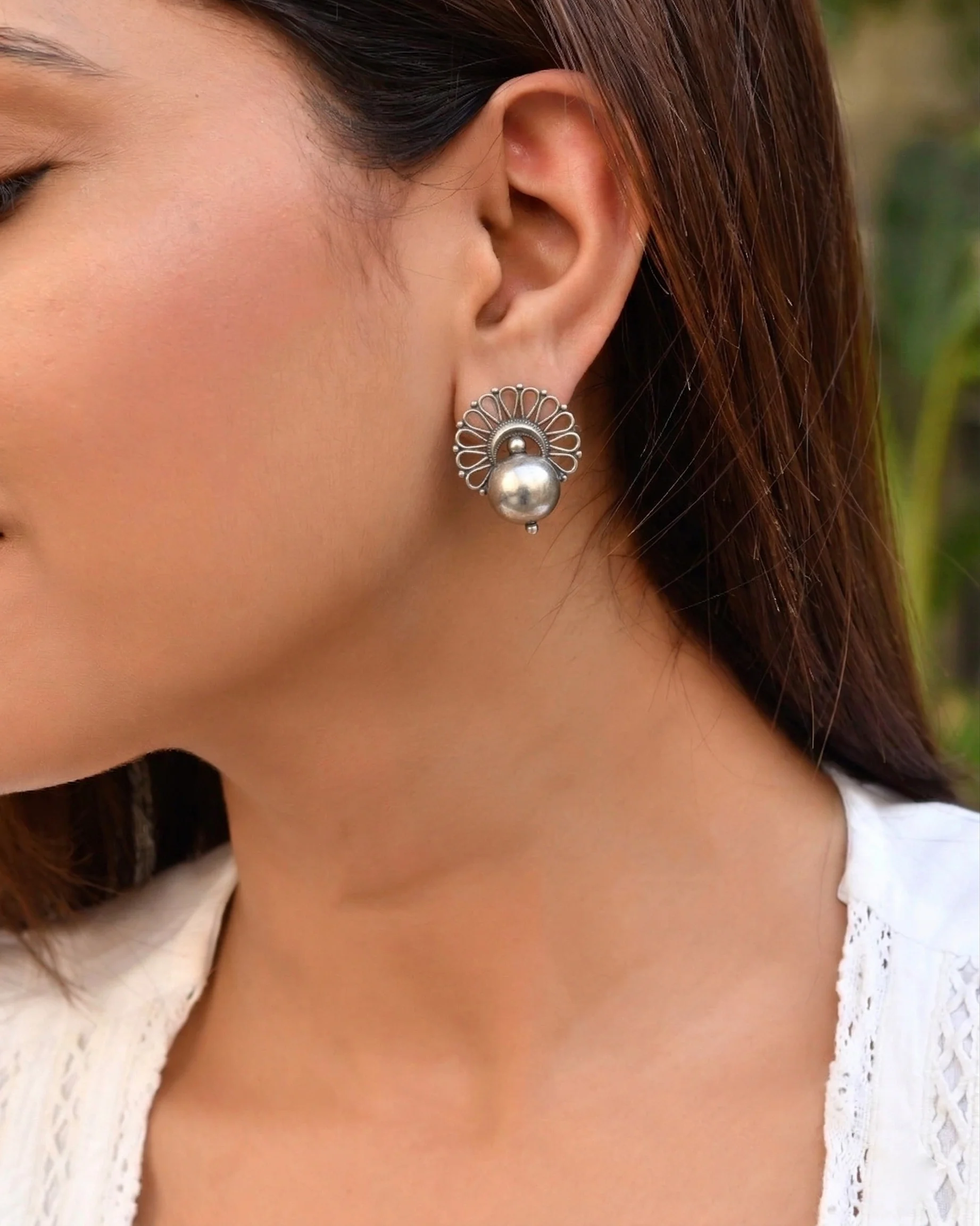 Kadambani Silver Earrings - Image 3