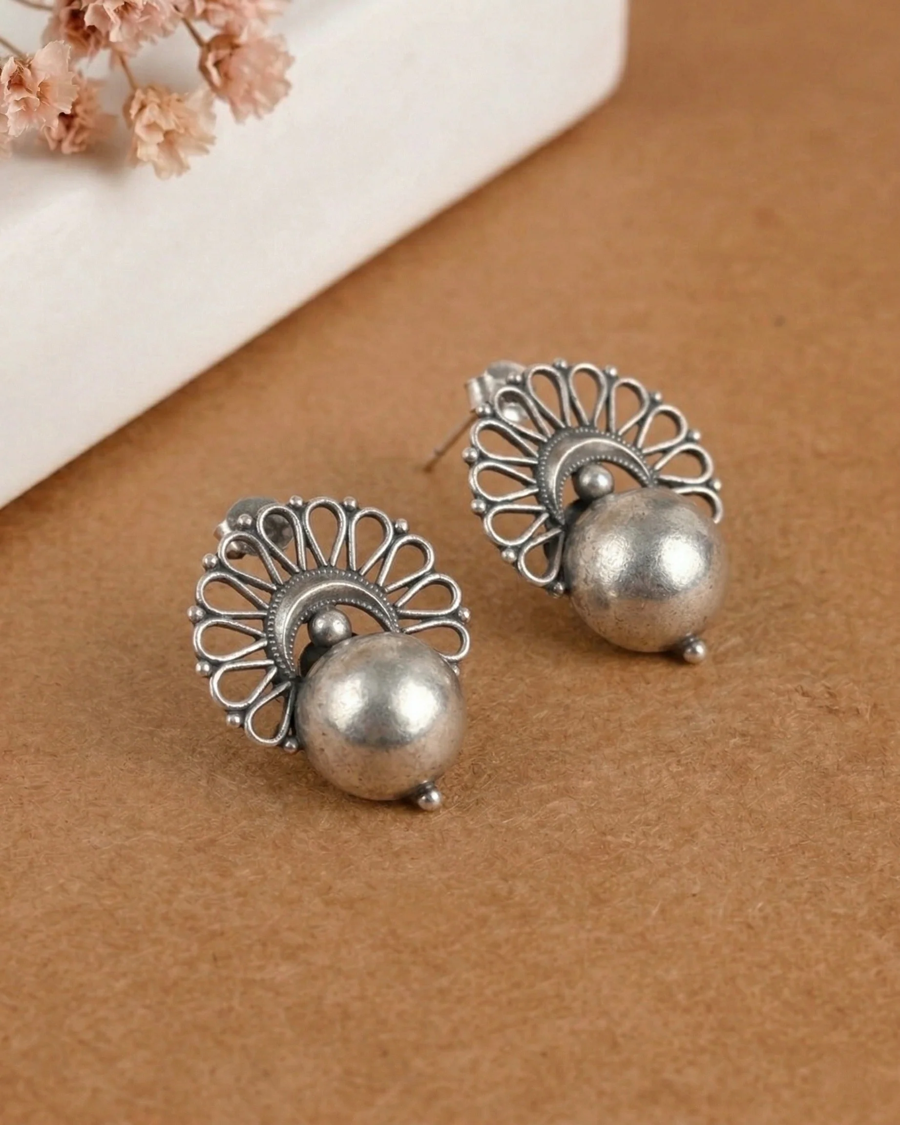 Kadambani Silver Earrings - Image 4