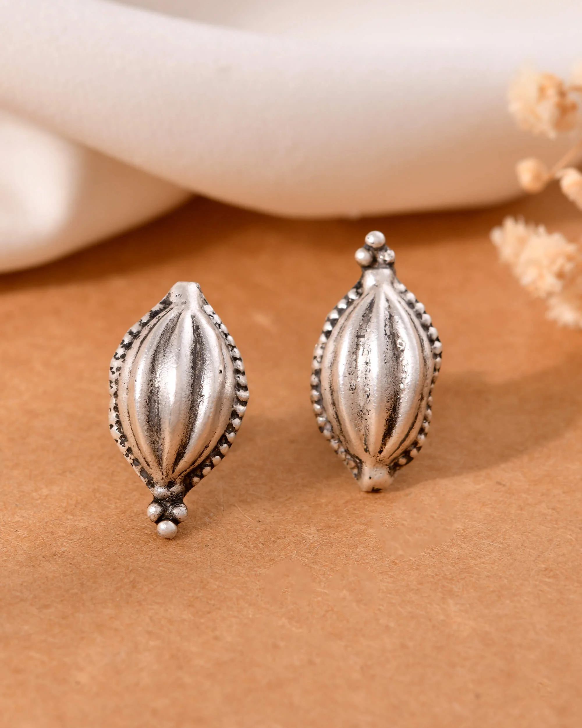 Kara Silver Studs - Image 2
