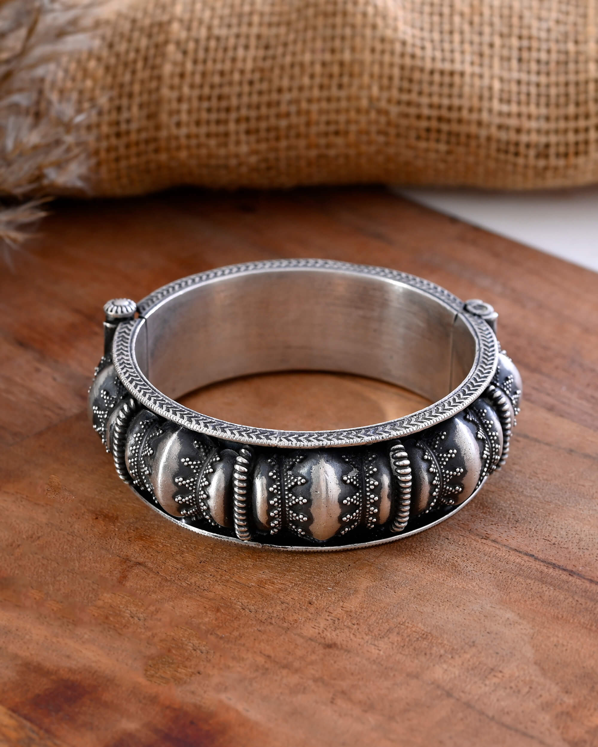 Kavya Silver Bangle