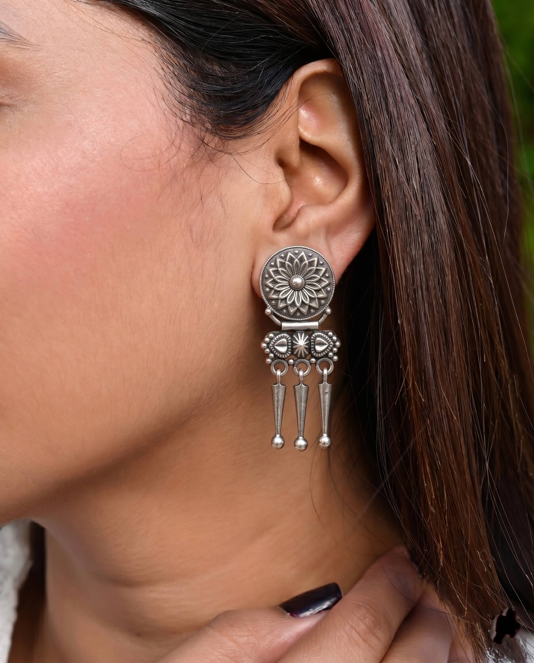 Kusum Silver Earring