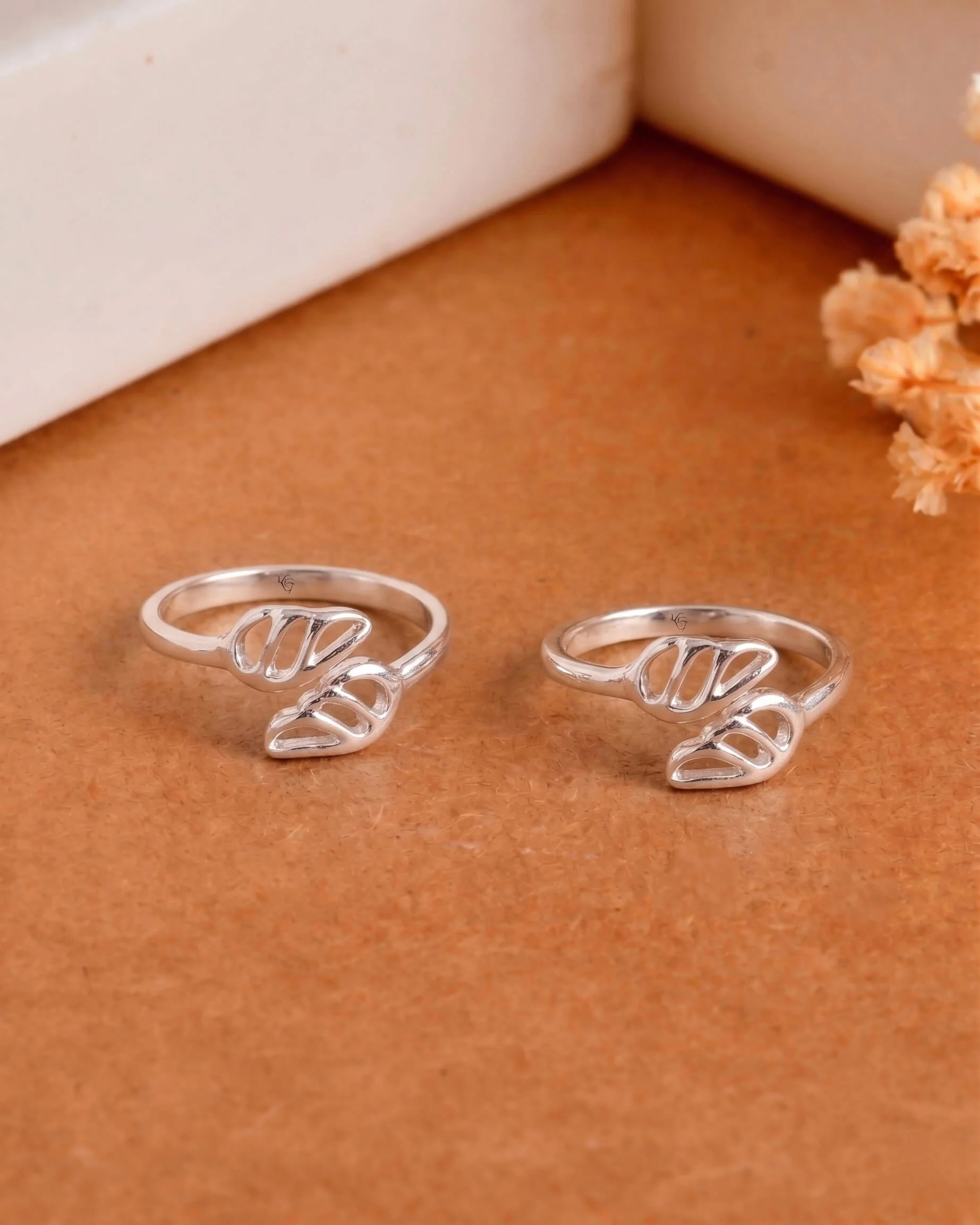 Leaf Silver Toe Ring