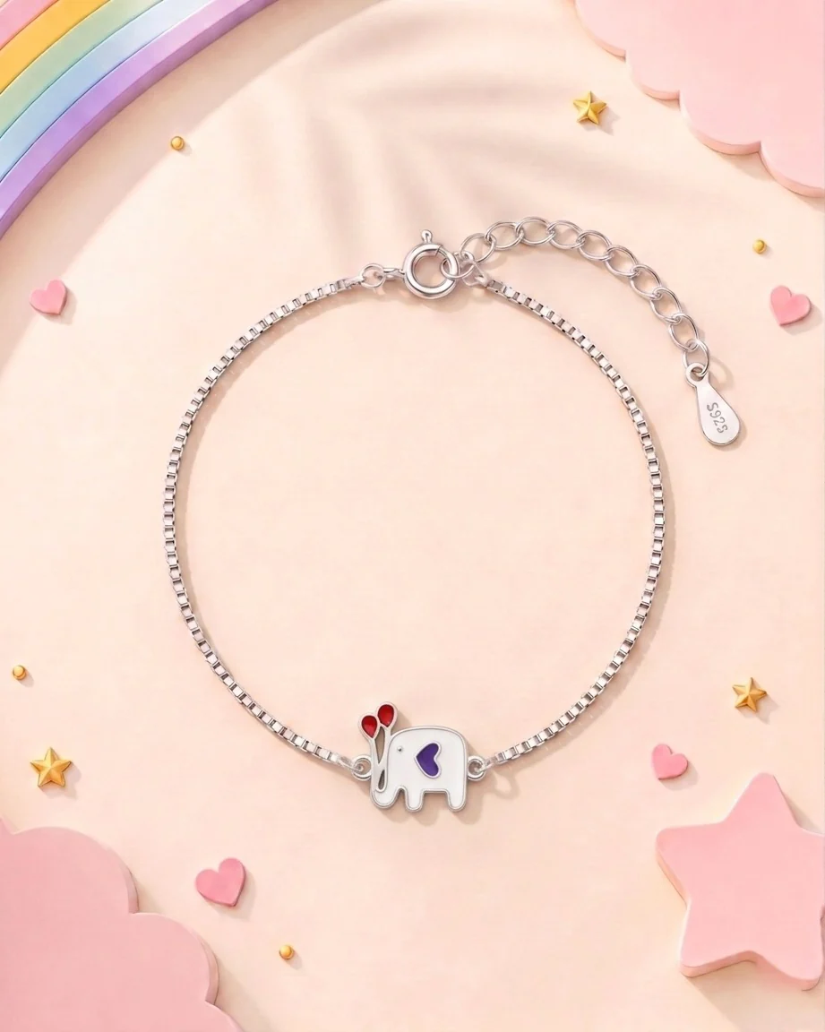 Lucky Elephant Silver Bracelet
