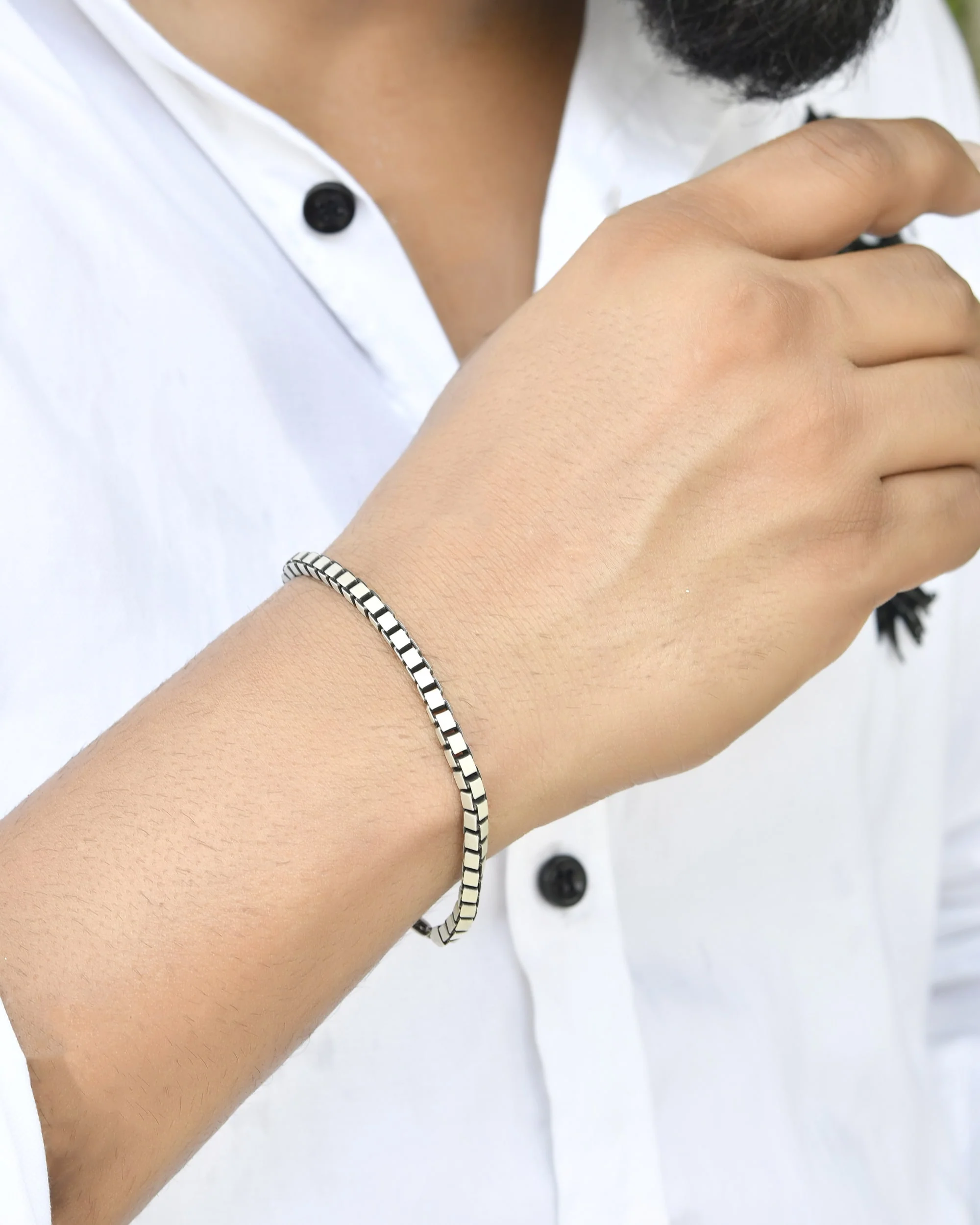 Mani Mens silver bracelet - Image 3