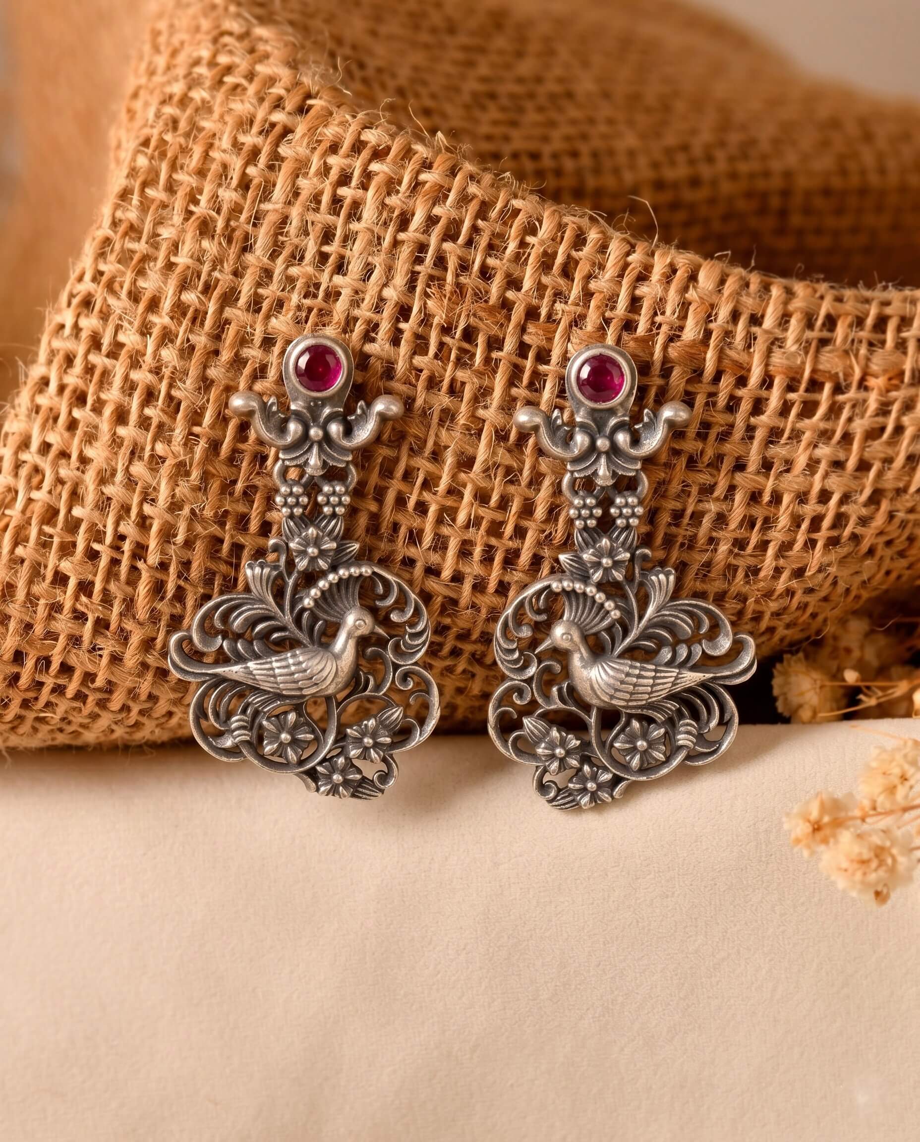 Mayura Silver Earring - Image 3
