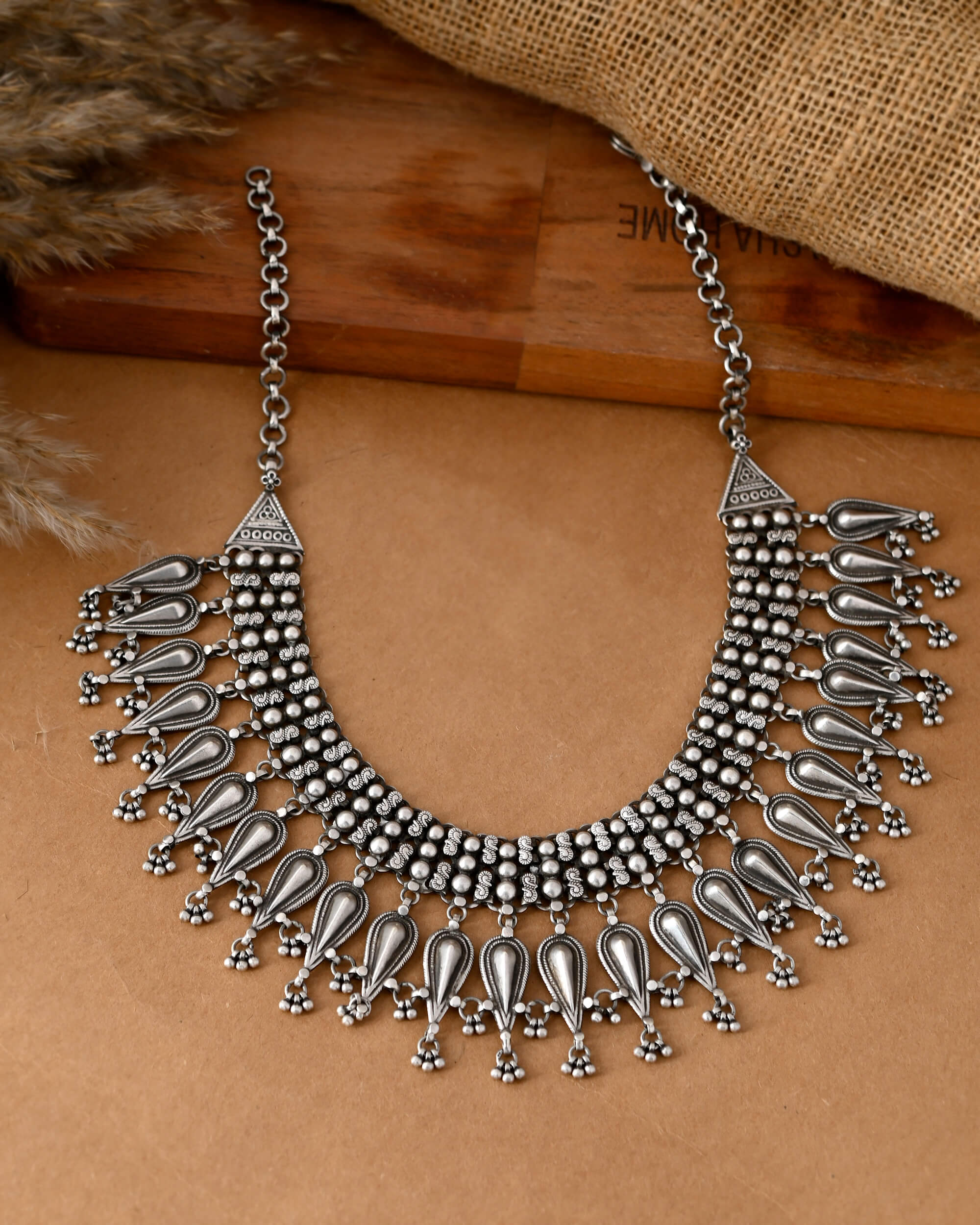 Meghna Silver Necklace