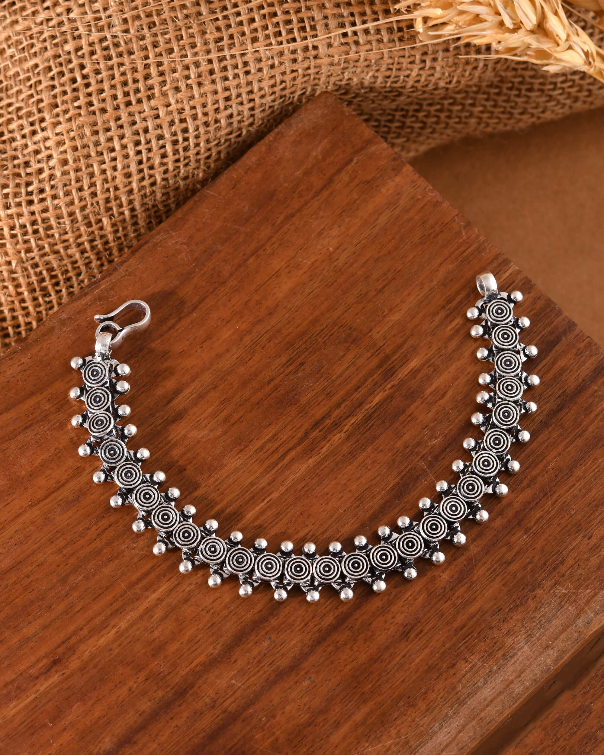 Chakri Silver Anklet