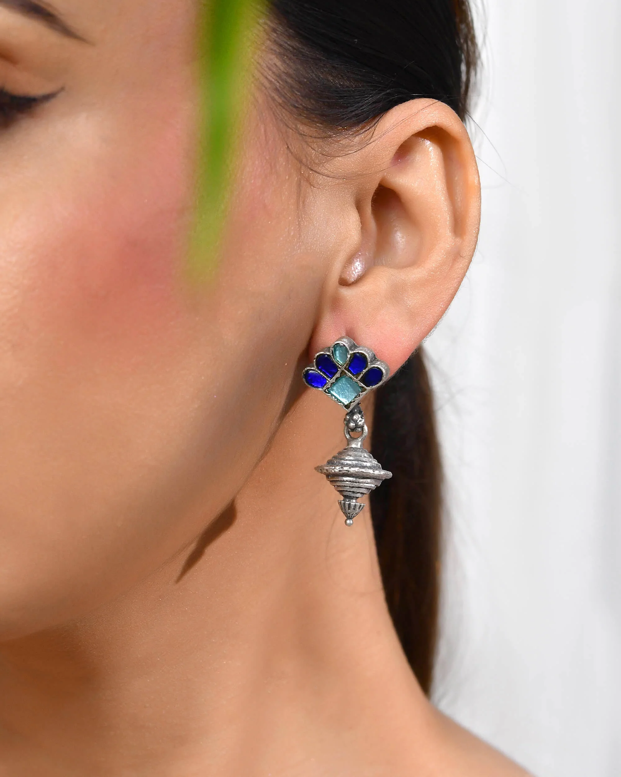 Neel Pushpa Silver Earrings