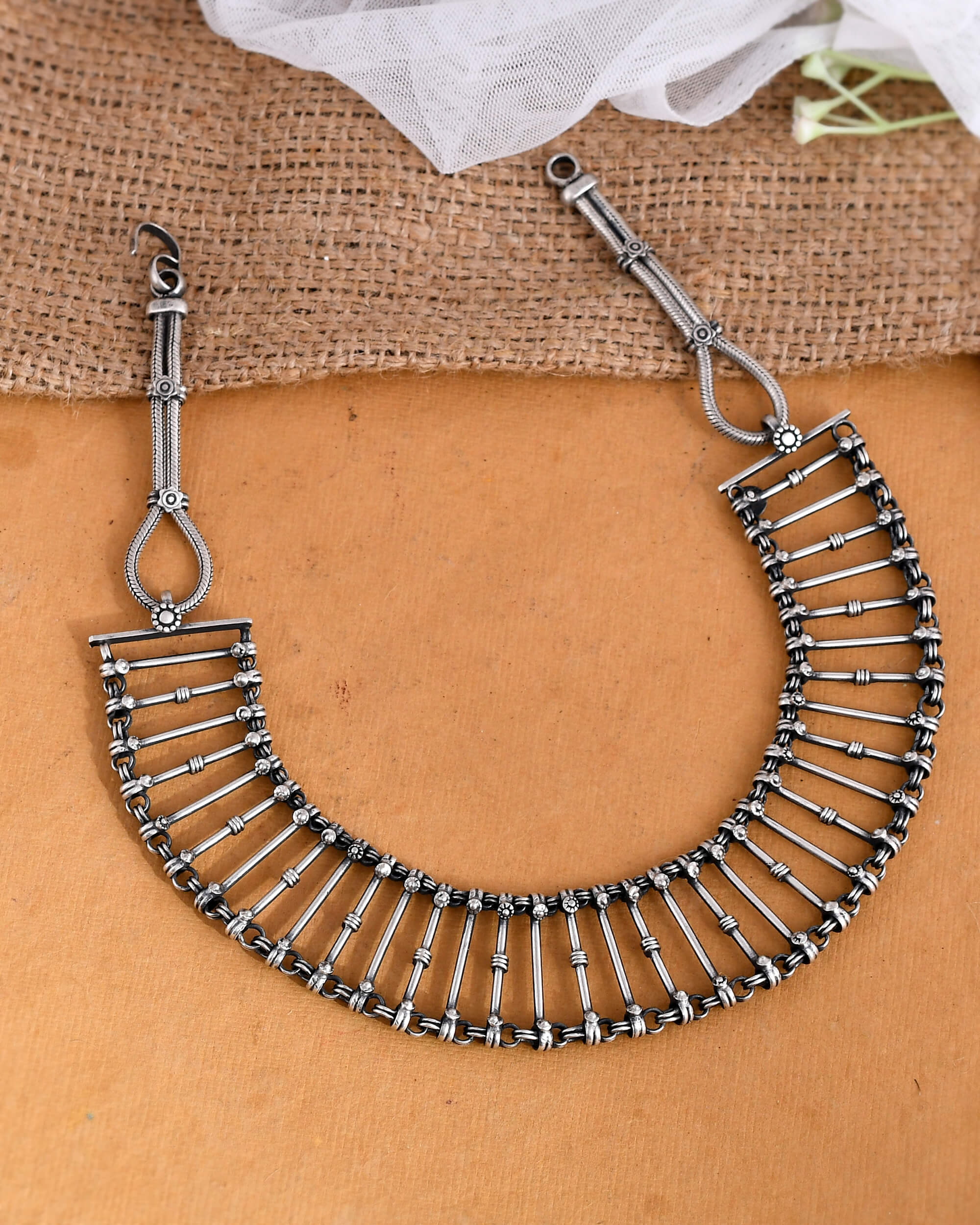 Oxidised Silver necklace - Image 3