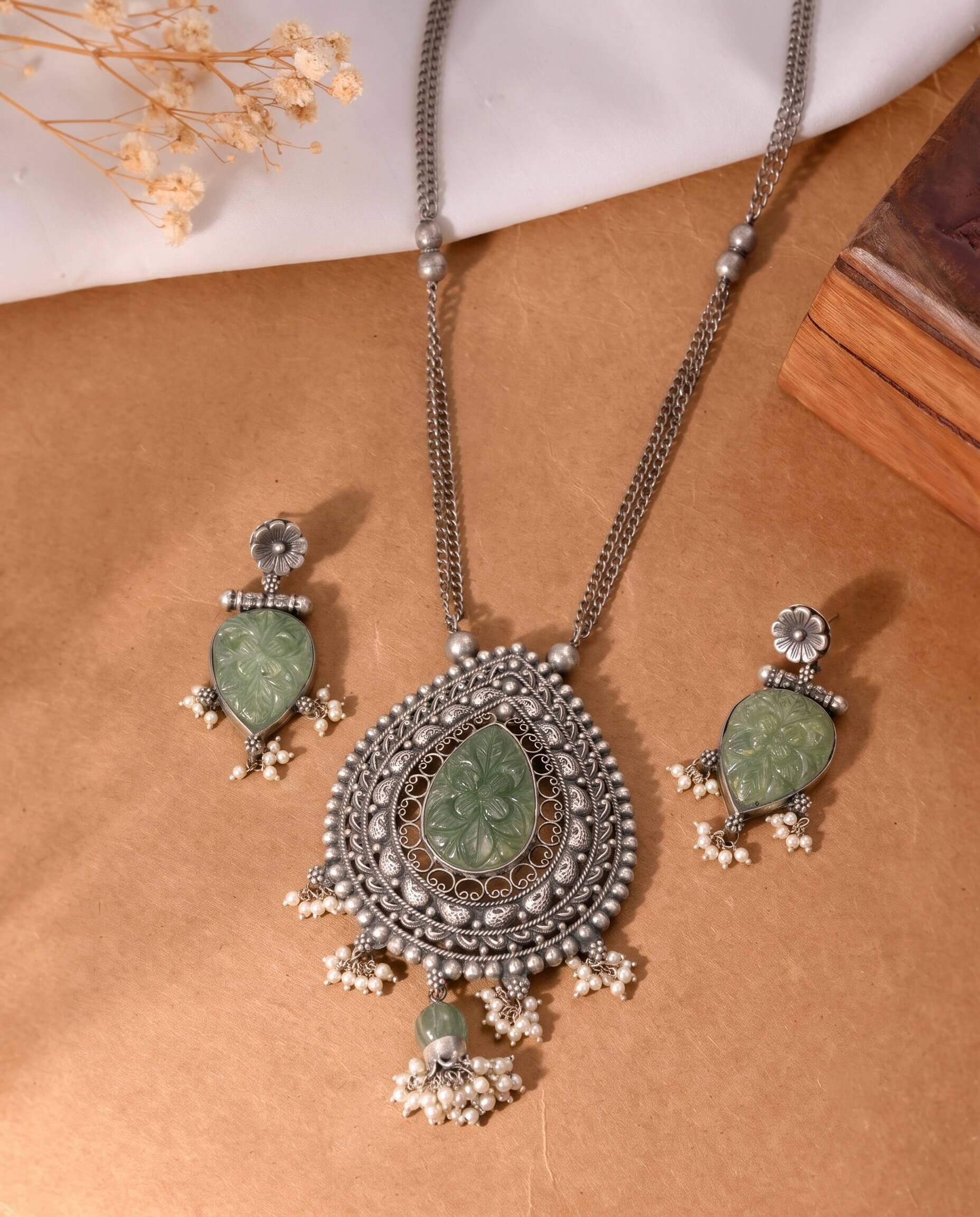 Pallavi Silver Necklace
