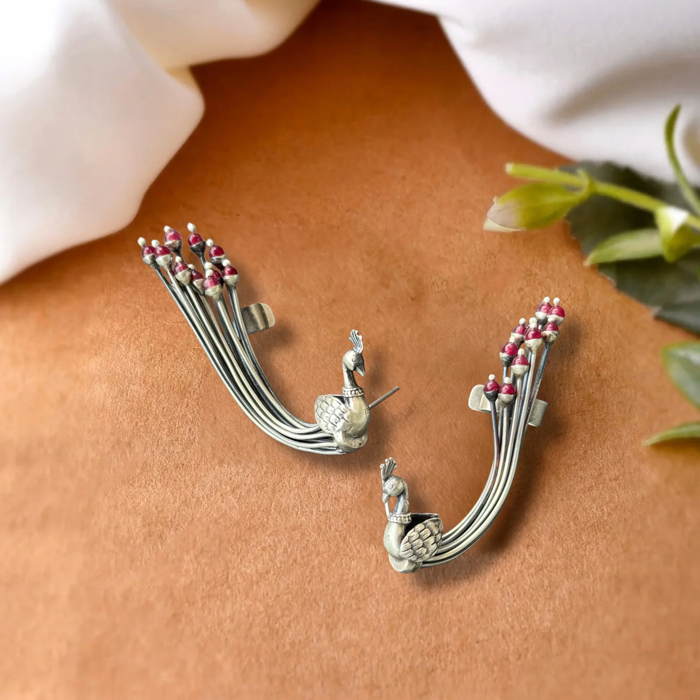 Peacock Earring Cuff - Image 4