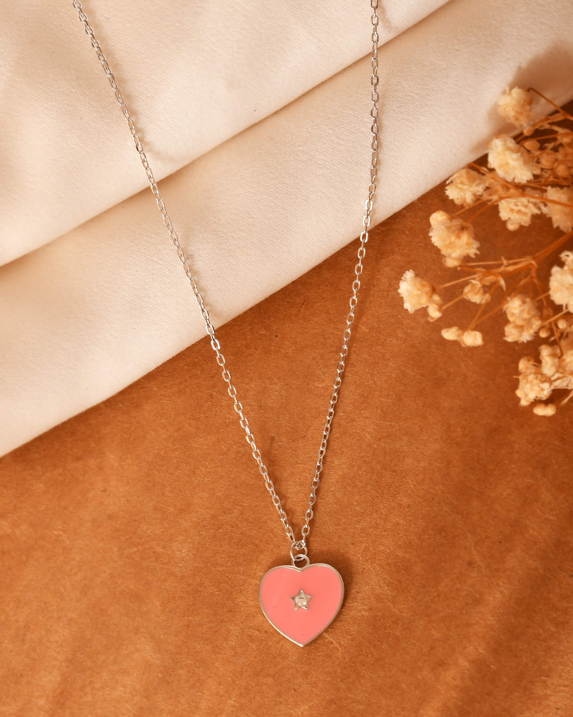 Pink Heart Star Pendant - Image 2
