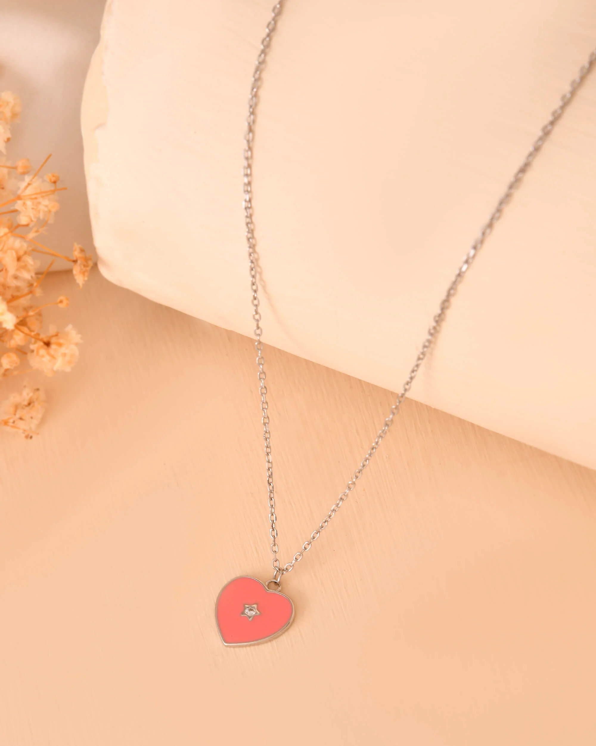 Pink Heart Star Pendant - Image 3