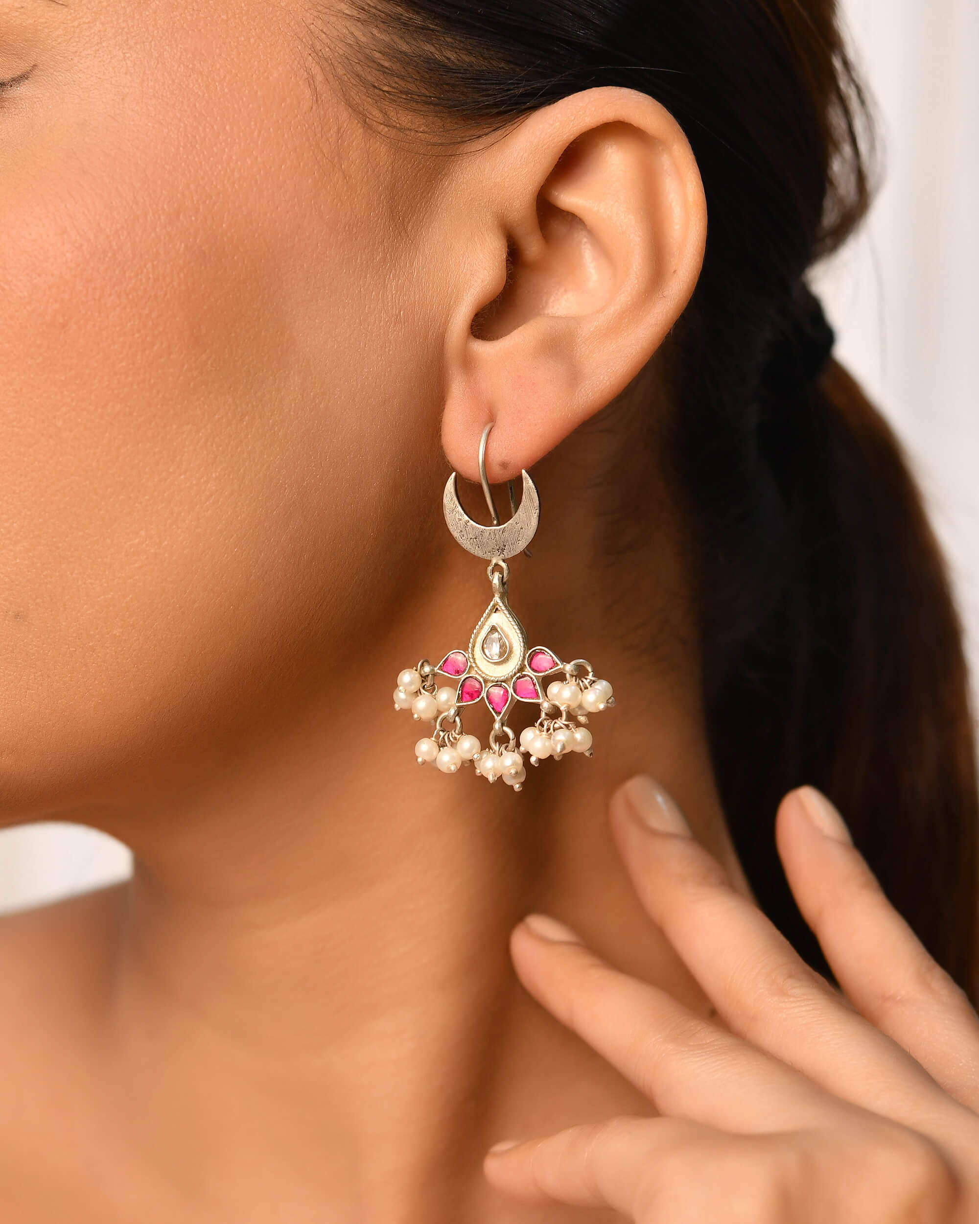 Riya Silver Earrings - Image 2