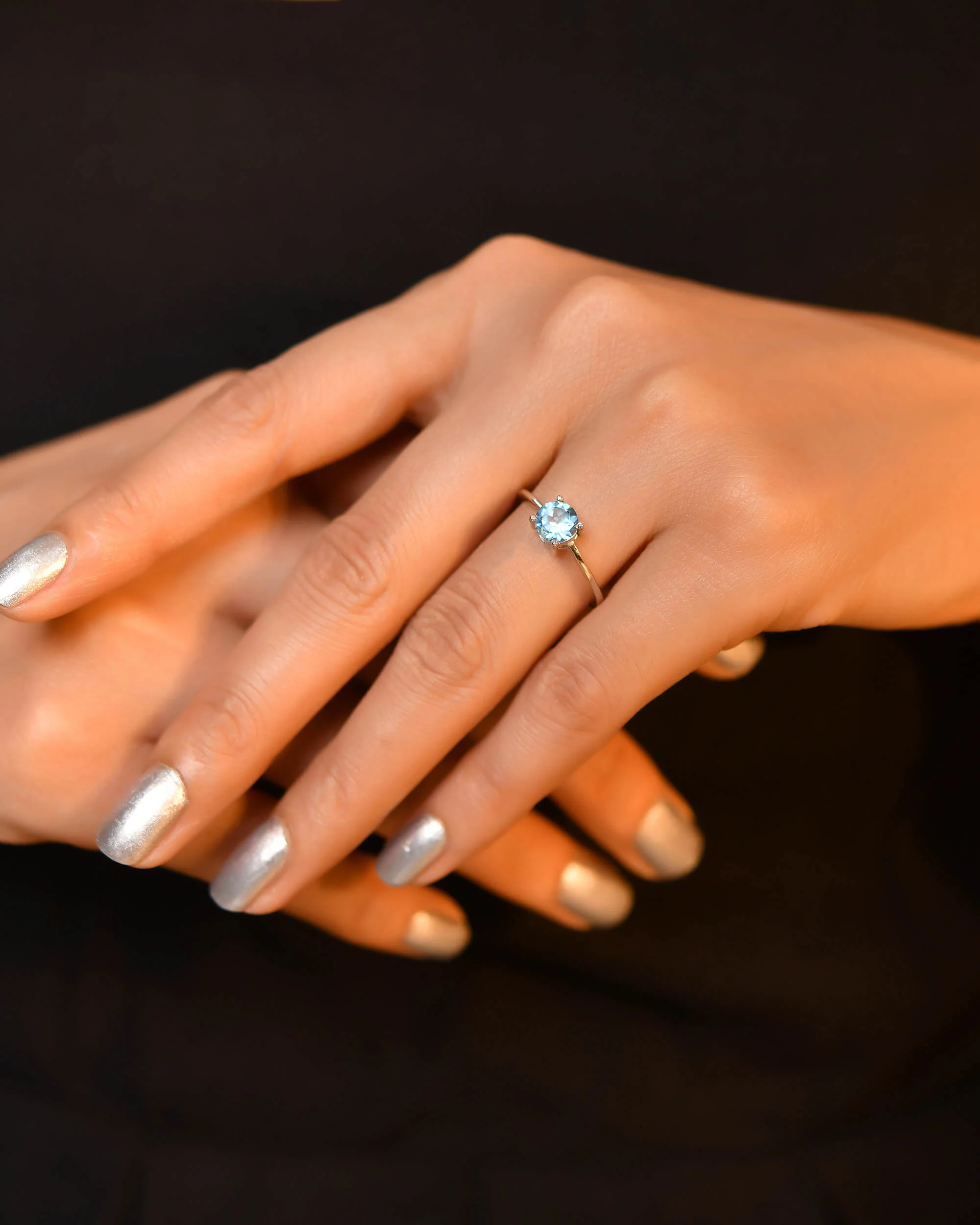 Round BT silver ring - Image 3