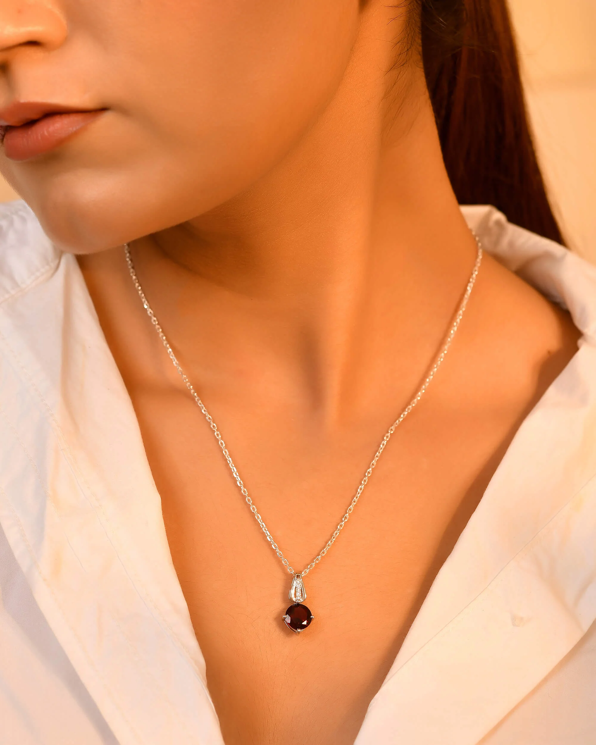 Ruby Drop Pendant - Image 3