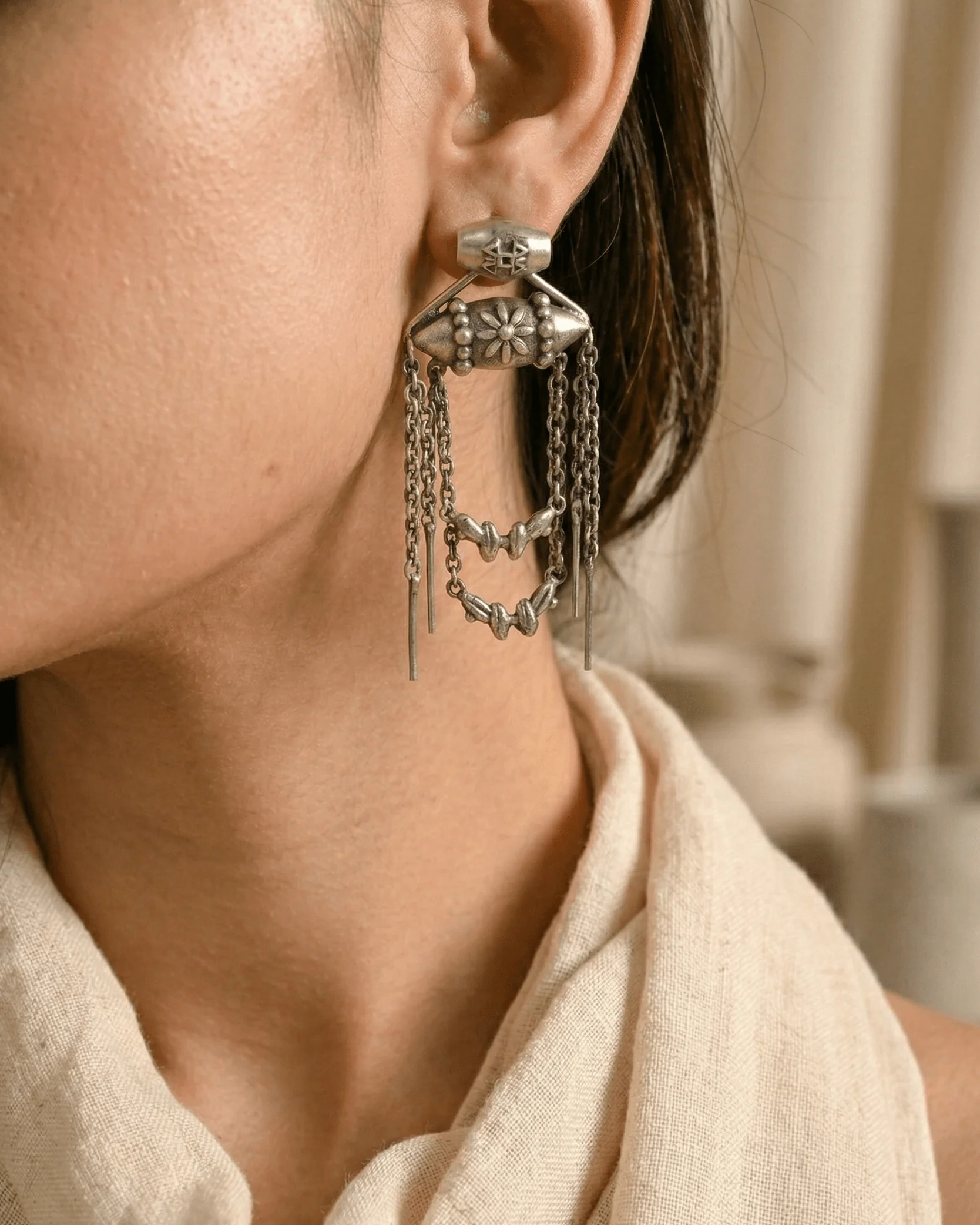 Samaira silver earrings - Image 2
