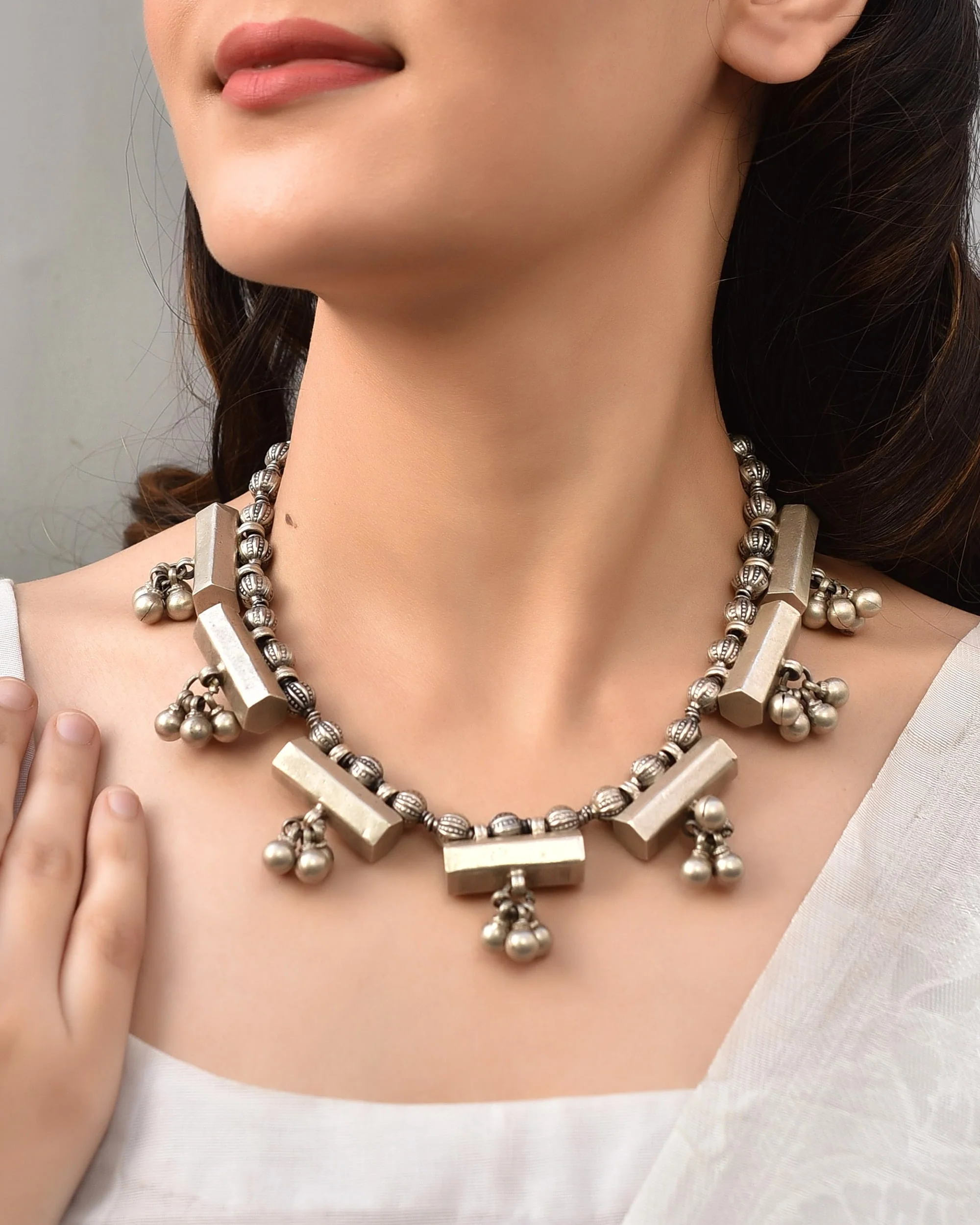 Sangita Silver Necklace - Image 3
