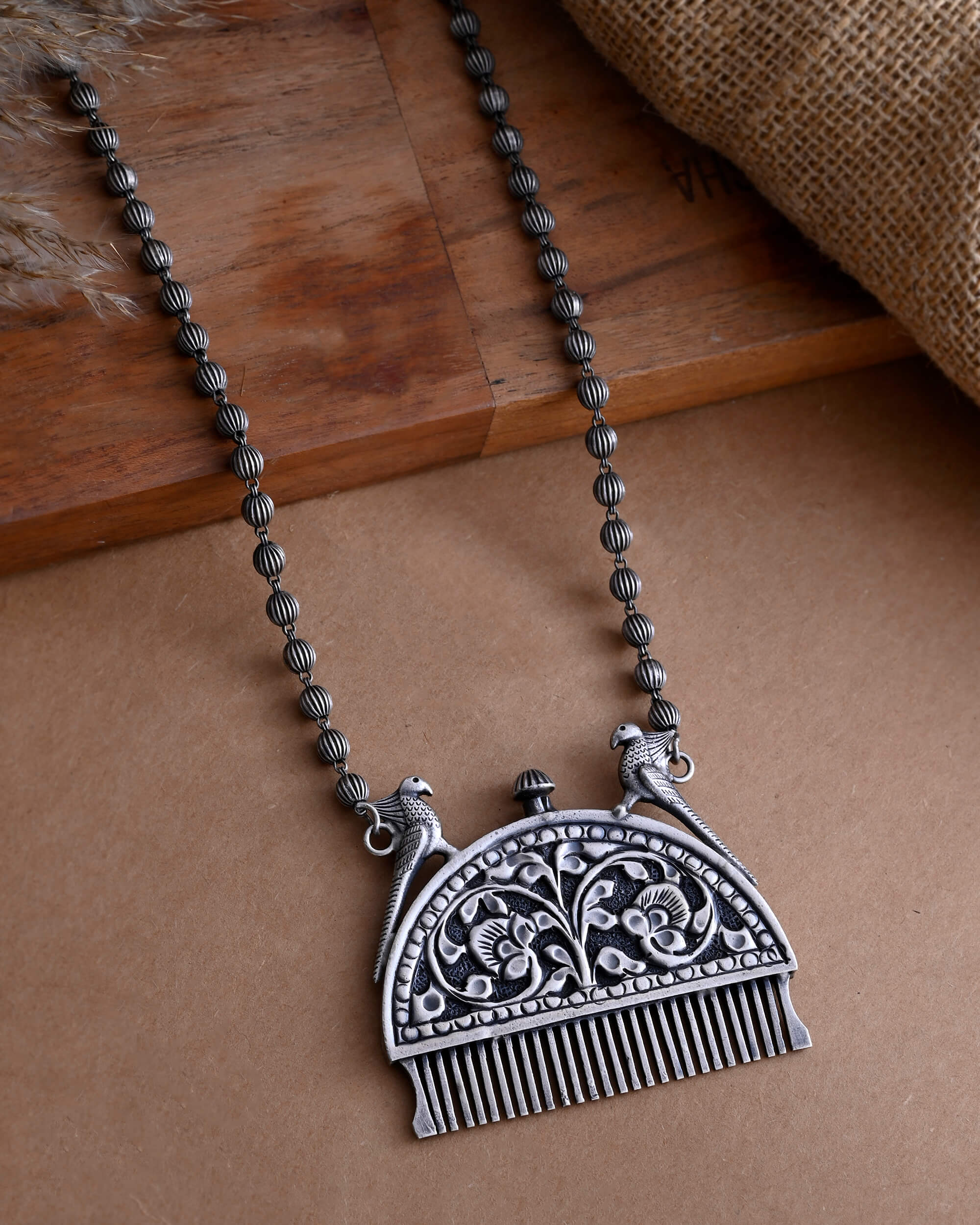 Sanya Statement Silver Necklace