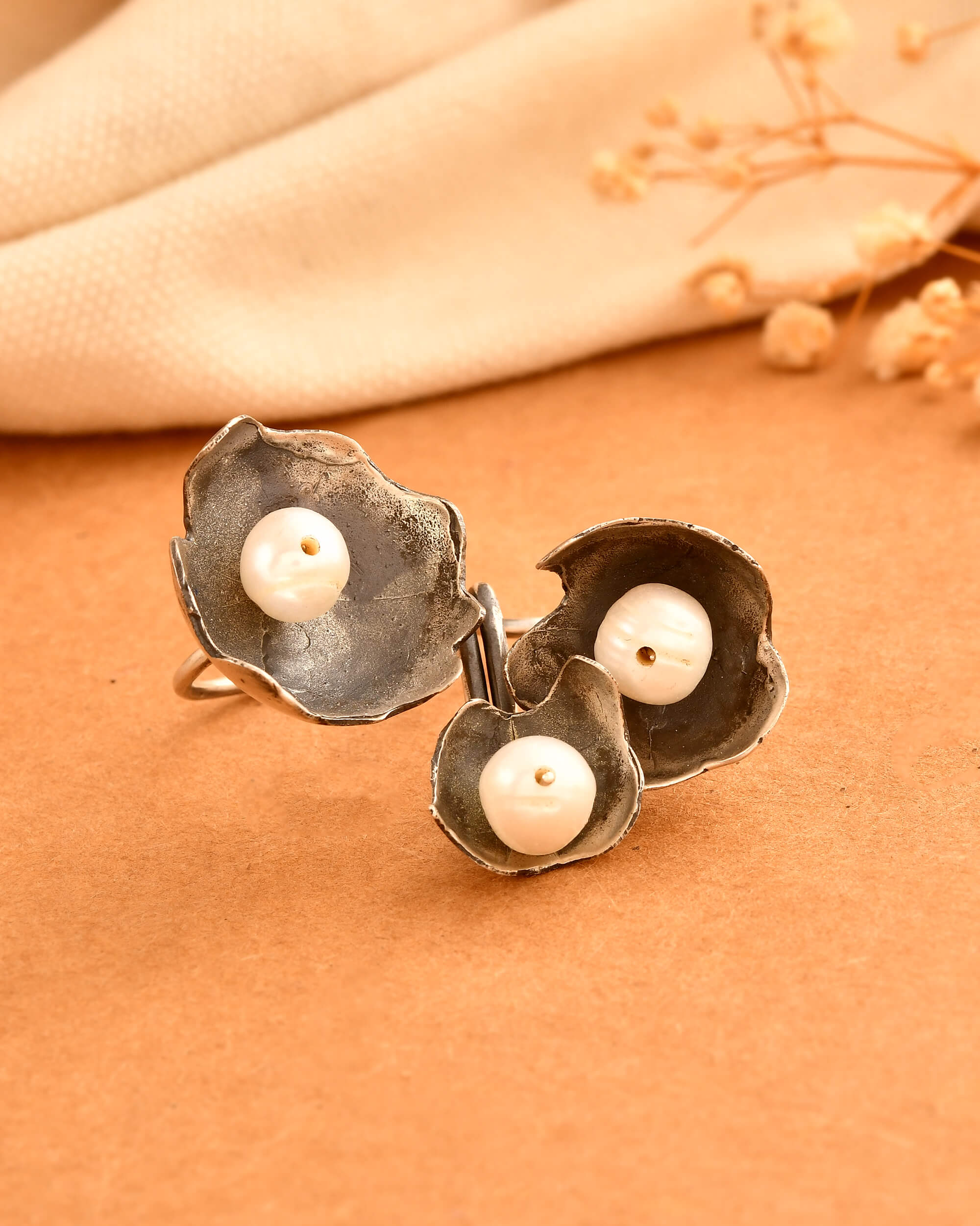 Seap SIlver Ring with Pearl