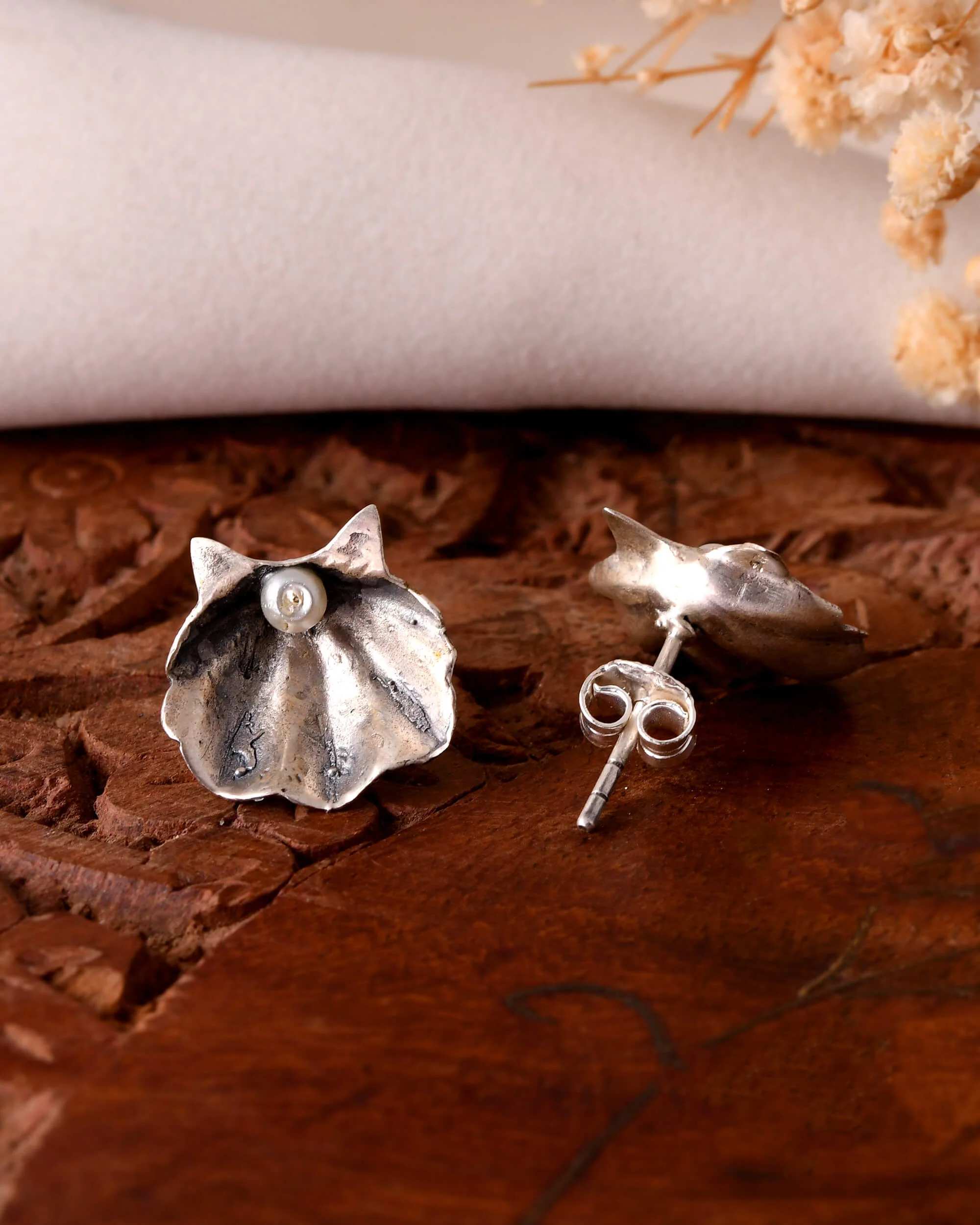 Seap Silver studs with pearl - Image 4