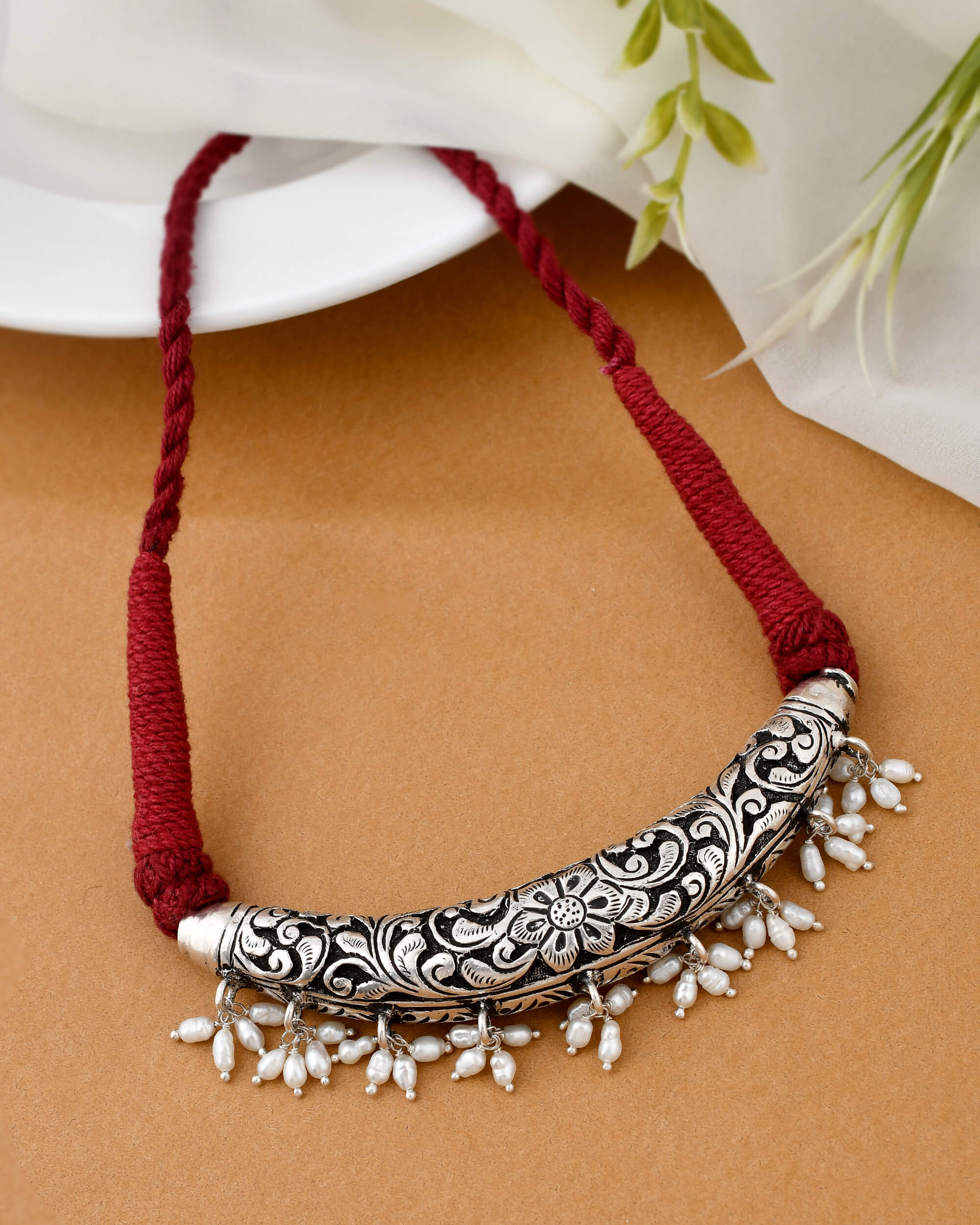 Shankh silver necklace - Image 3