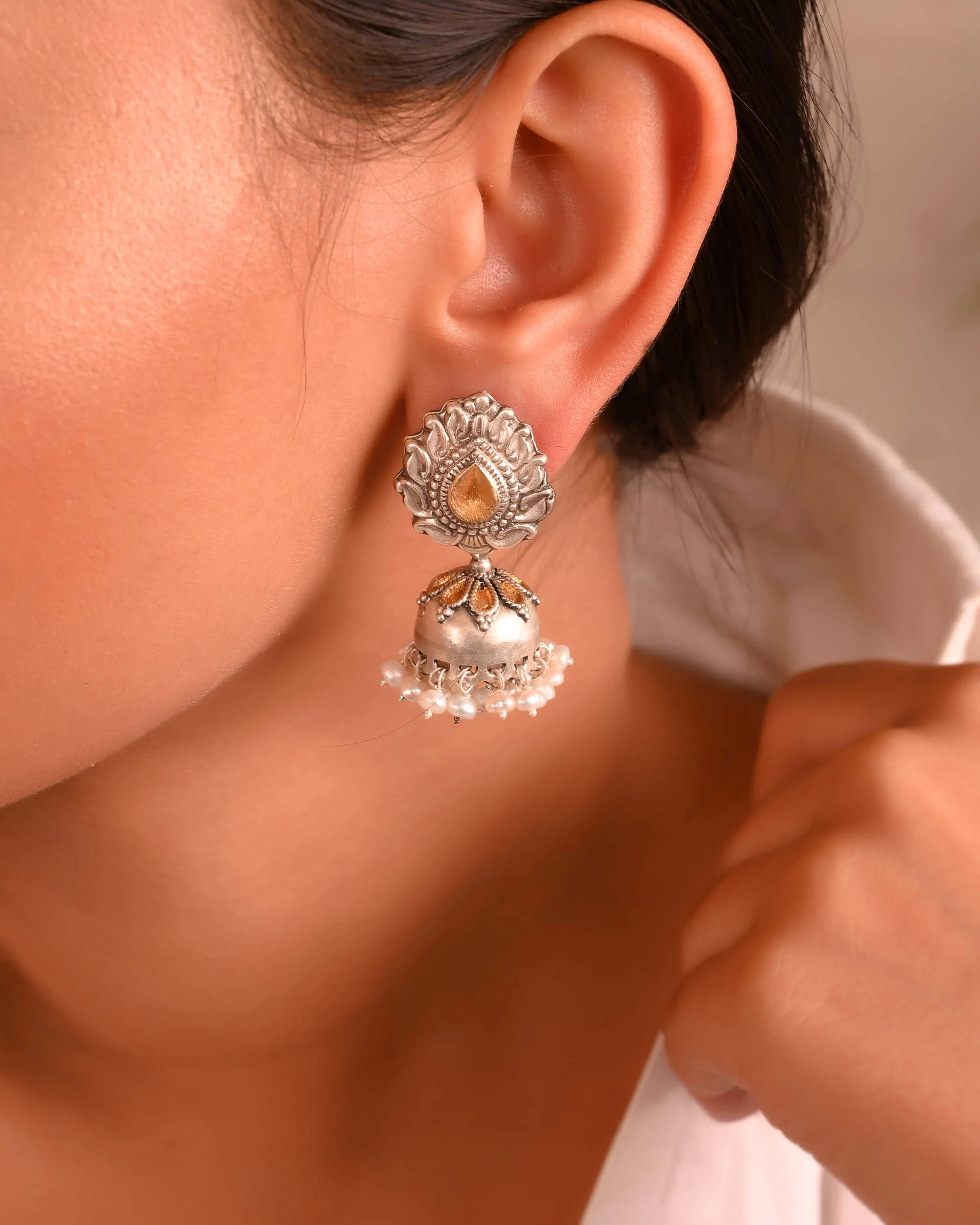 Shubha silver earrings - Image 2