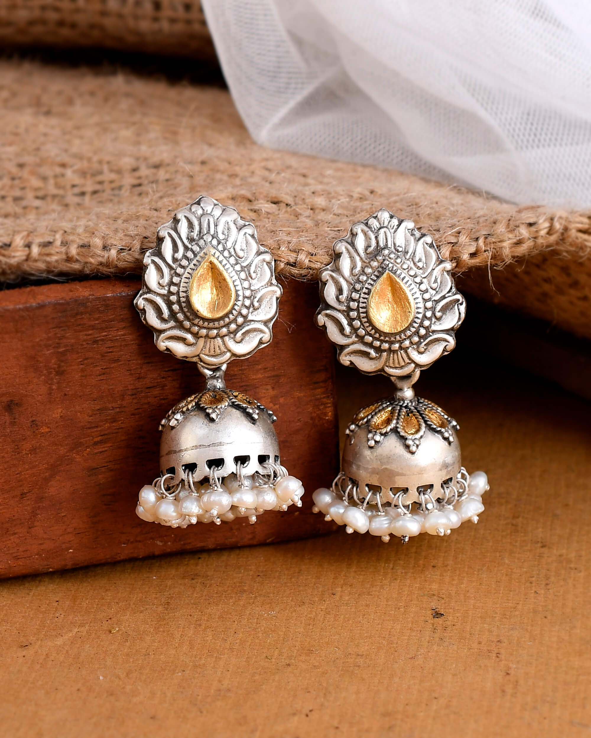 Shubha silver earrings - Image 3