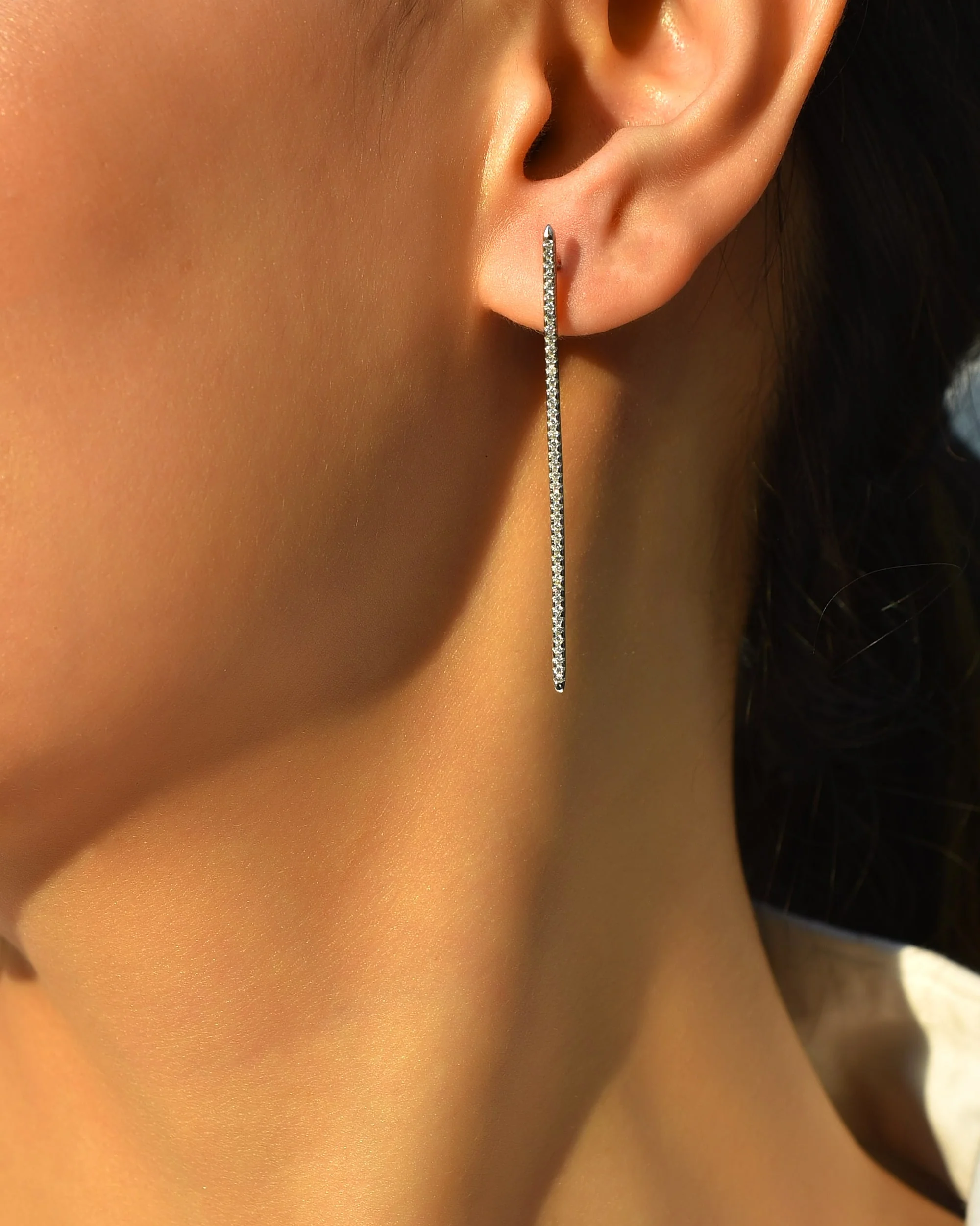 Silver line earrings - Image 3