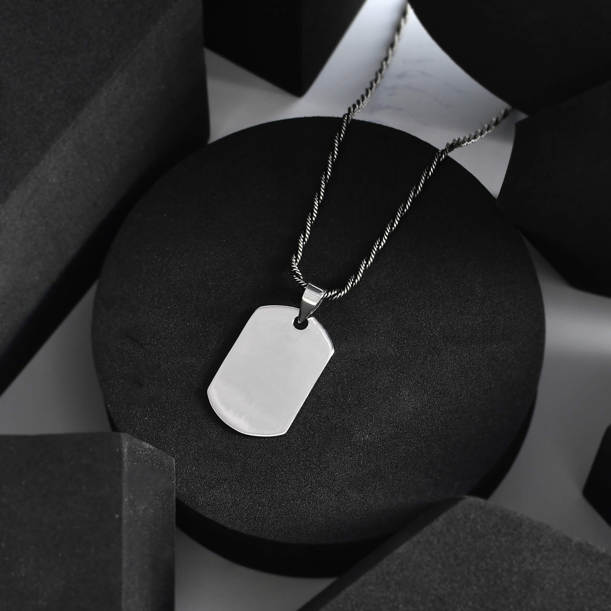 Silver Dog Tag pendant - Image 3