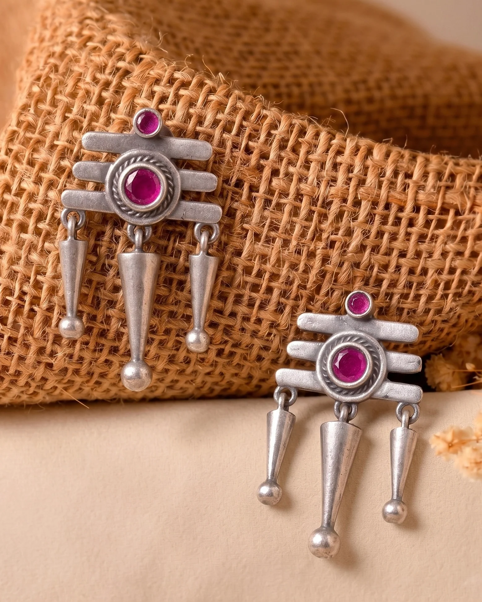 Siya Silver Earrings - Image 3
