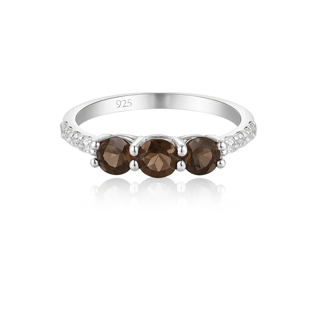 Smoky Silver ring
