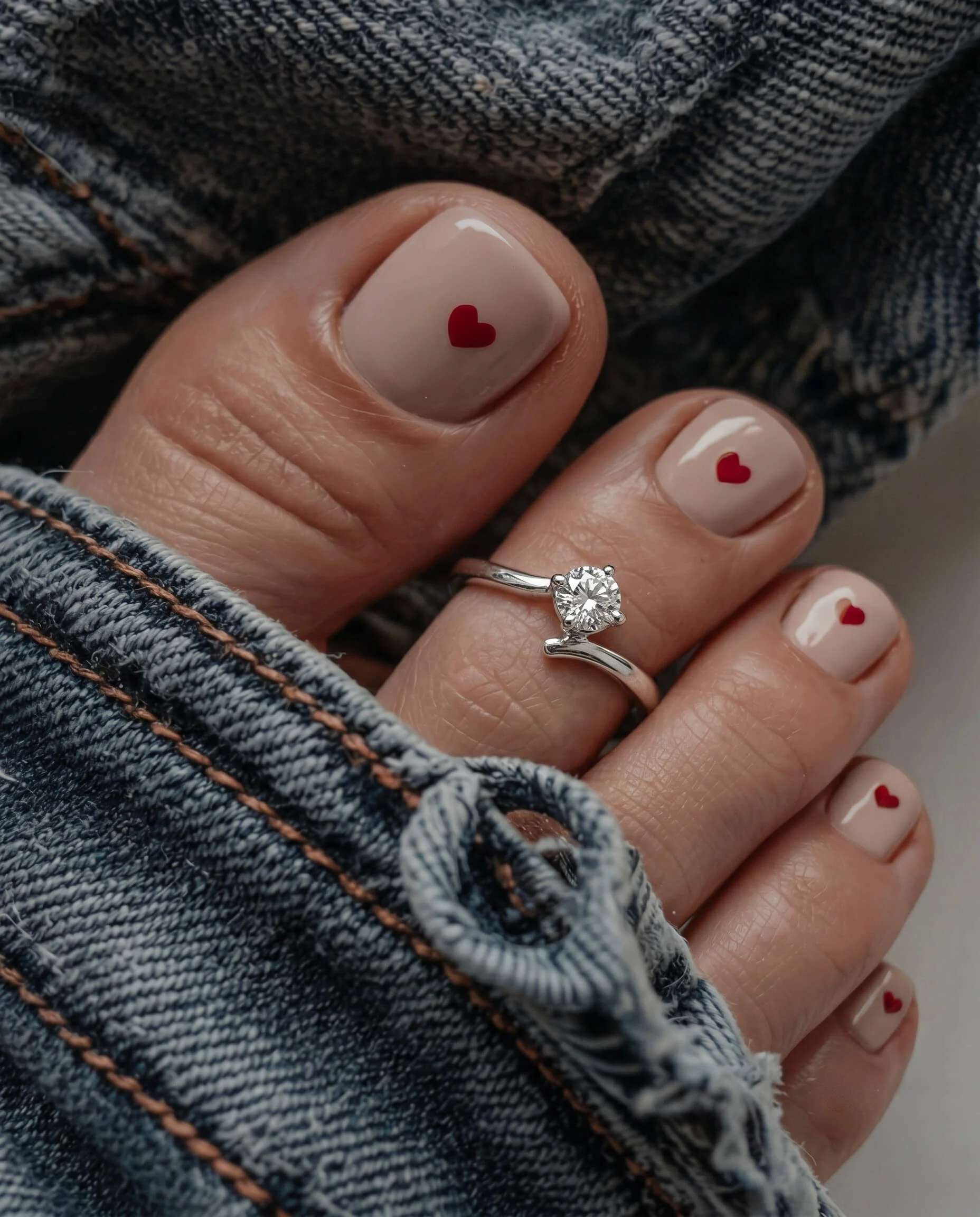 Solitaire Shine Toe Ring - Image 2